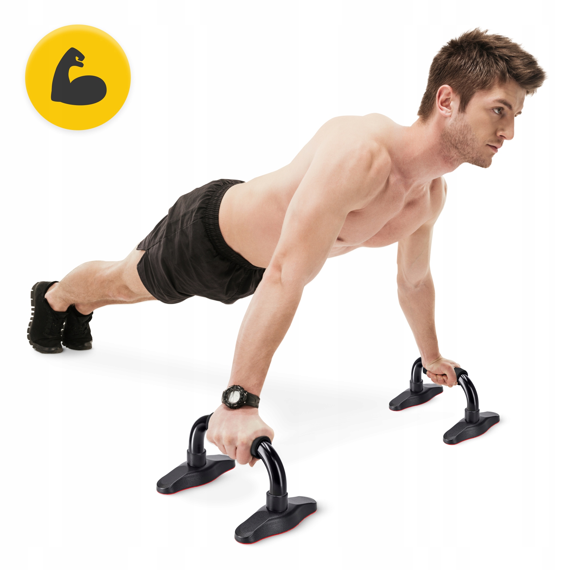 Упори для віджимань 4FIZJO Push-up Bars Black/Red (P-5907739310392) — мініатюра 8