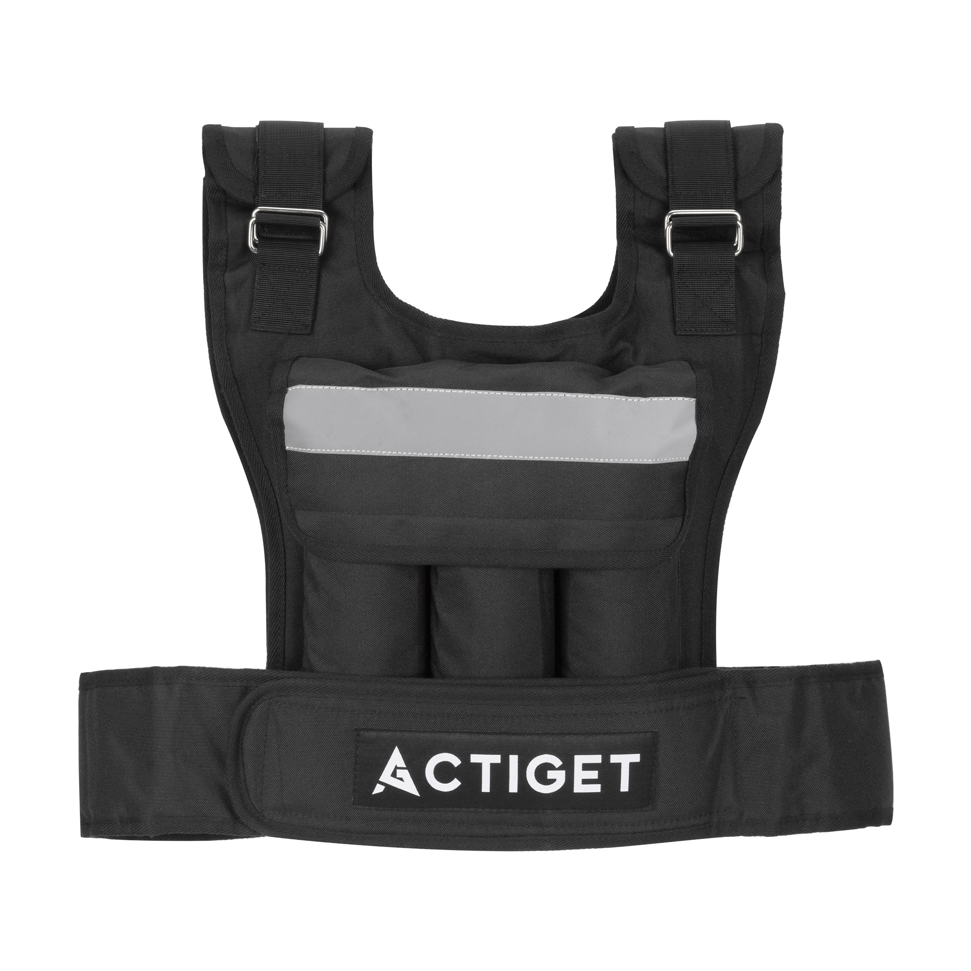 Жилет-обважнювач для тренувань Actiget 20 кг зі змінною вагою ACT0124 Black