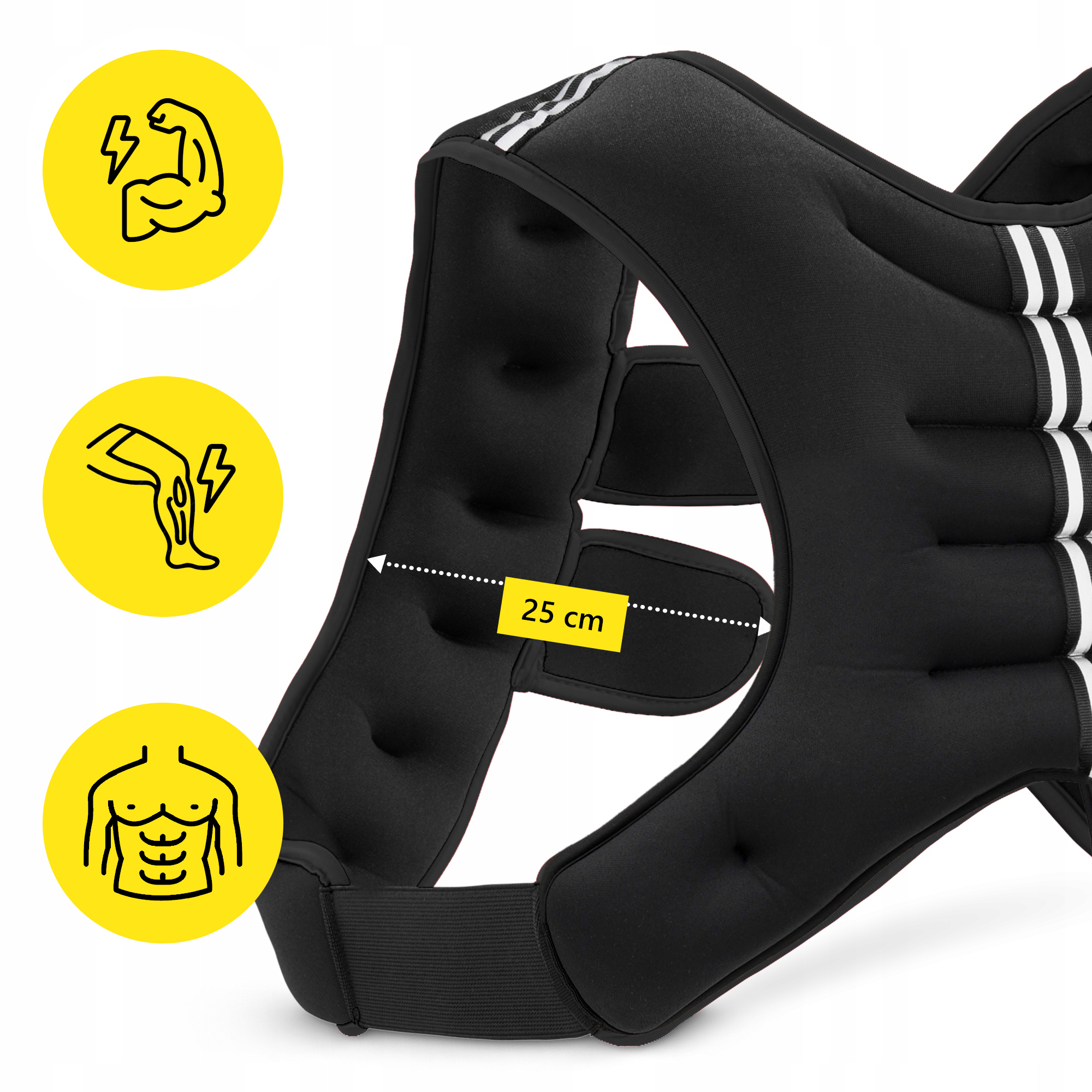 Жилет-обважнювач для тренувань Cornix Weight Vest 10 кг XR-0345 Black — мініатюра 9