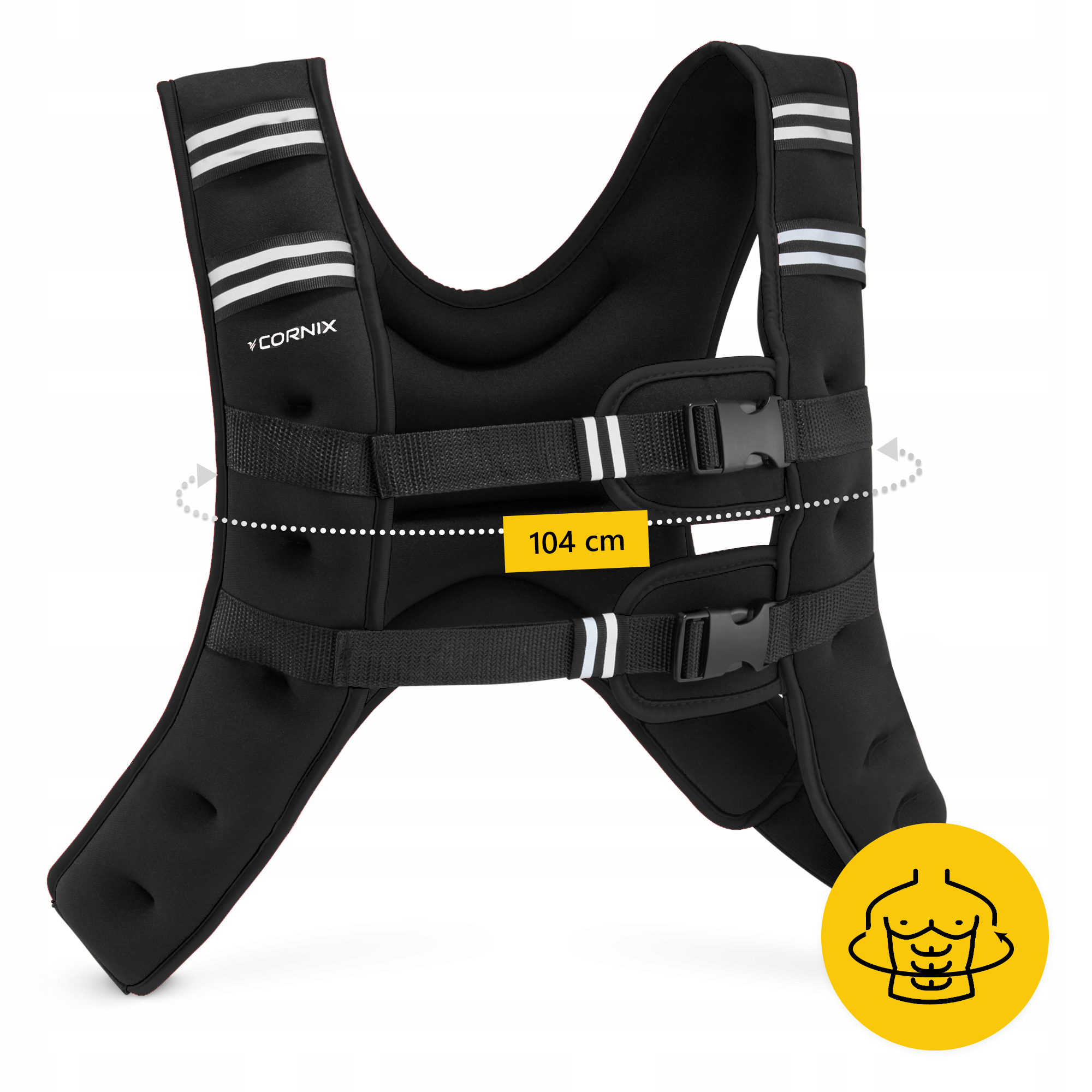 Жилет-обважнювач для тренувань Cornix Weight Vest 10 кг XR-0345 Black — мініатюра 7