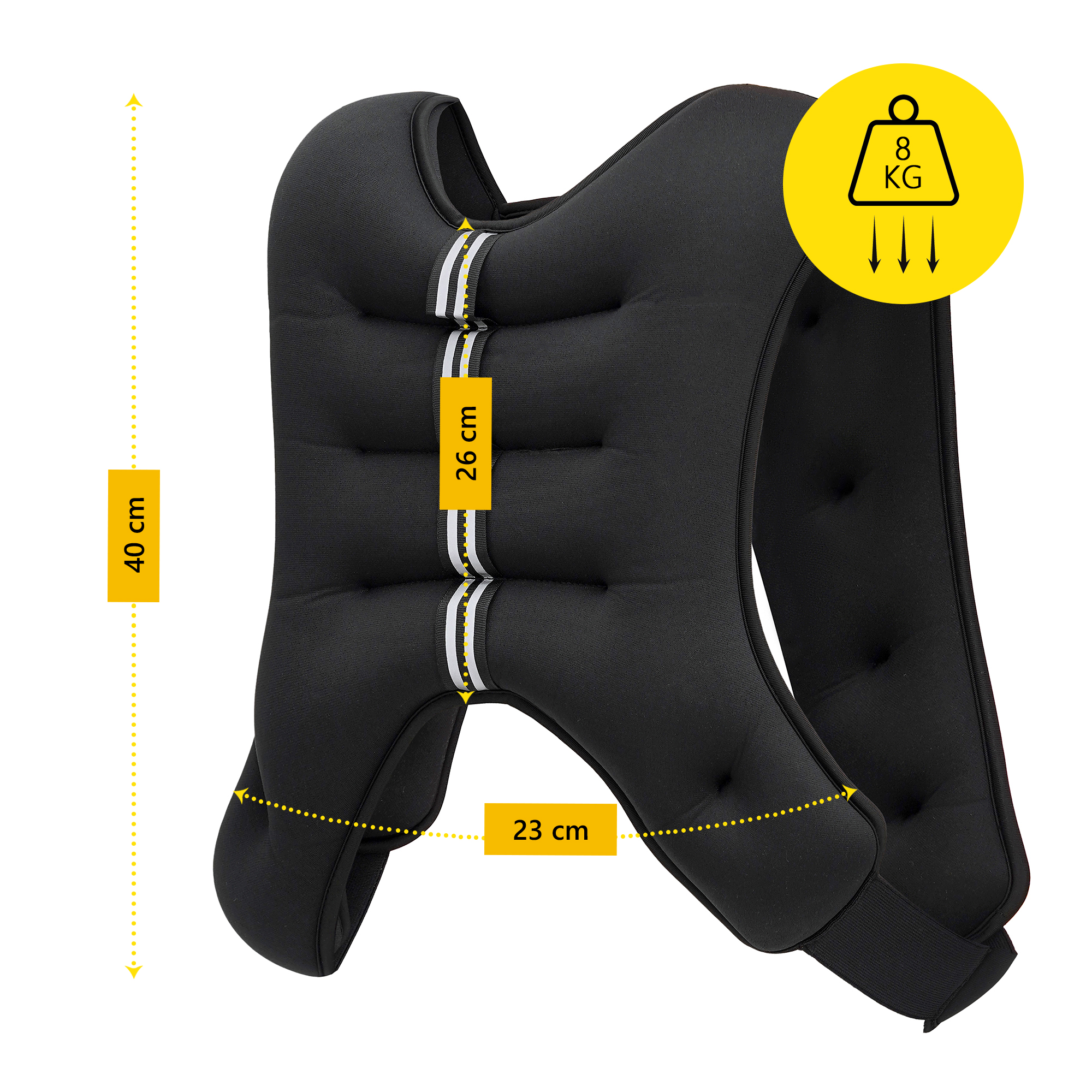 Жилет-обважнювач для тренувань Cornix Weight Vest 8 кг XR-0344 Black — мініатюра 8