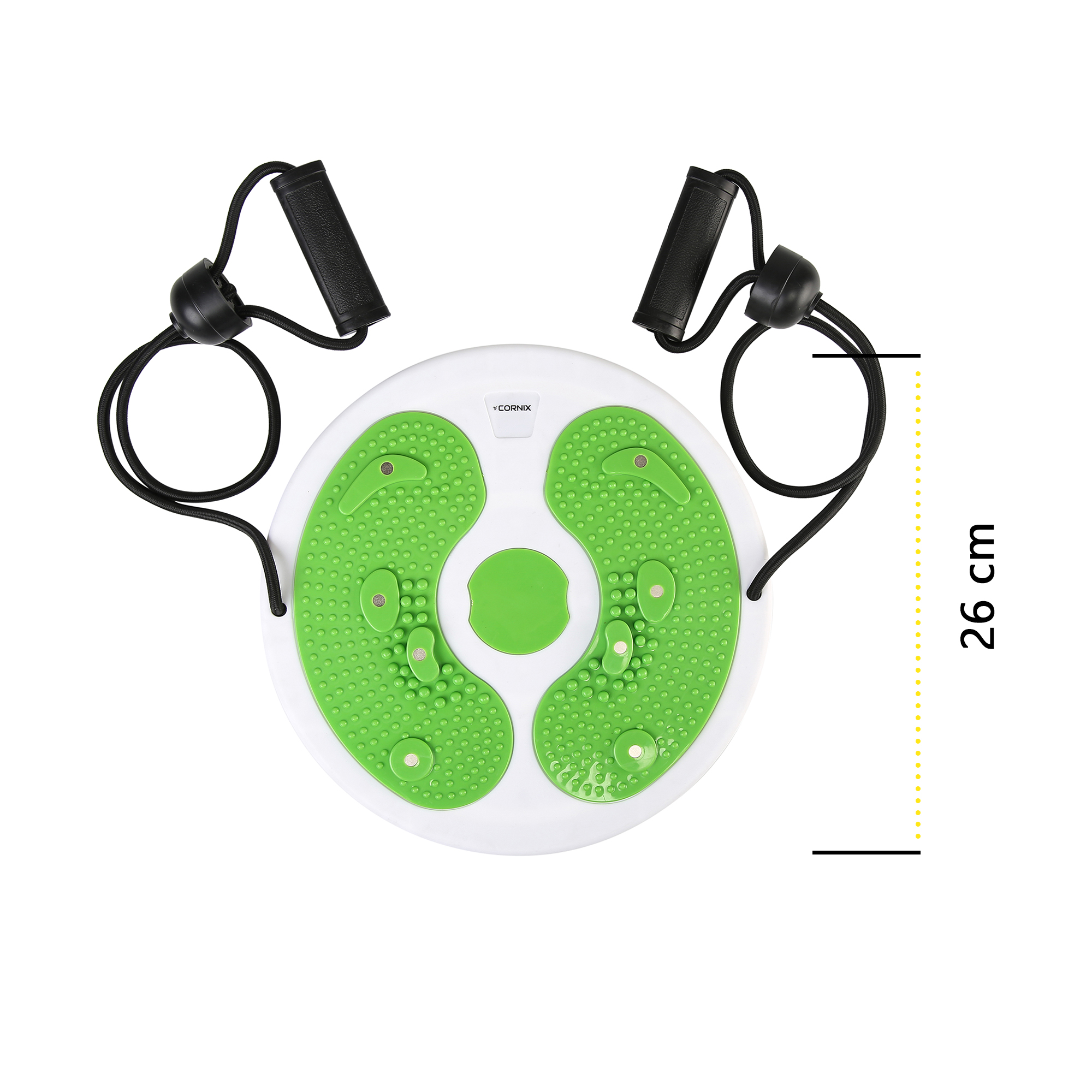 Диск здоров'я для талії Cornix Twisting Waist Disc з еспандерами XR-0446 White/Green — мініатюра 8