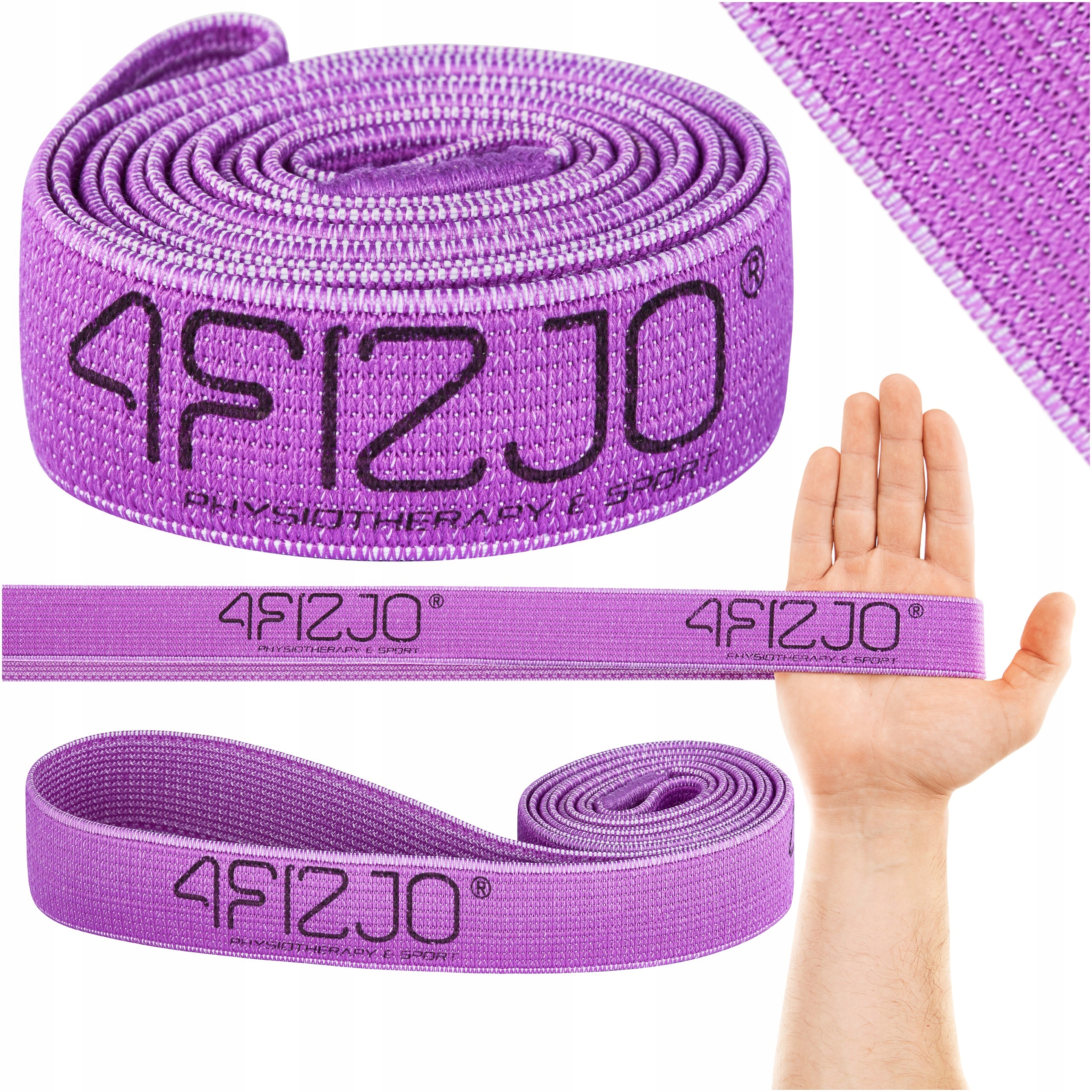 Еспандер-петля 4FIZJO Flex Power Band із тканини 20-27 кг Violet (P-5907739313119) — фото 1