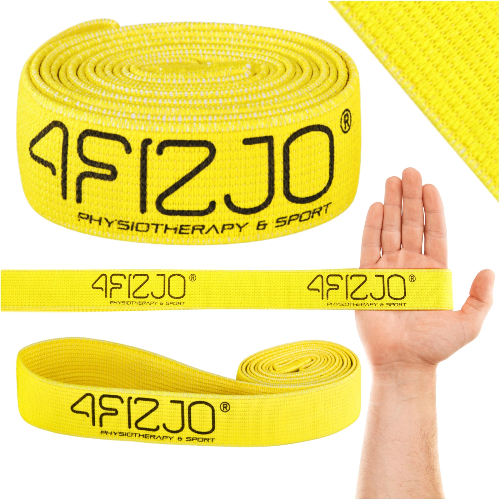 Еспандер-петля 4FIZJO Flex Power Band із тканини 27-35 кг Yellow (P-5907739313126) — фото 1