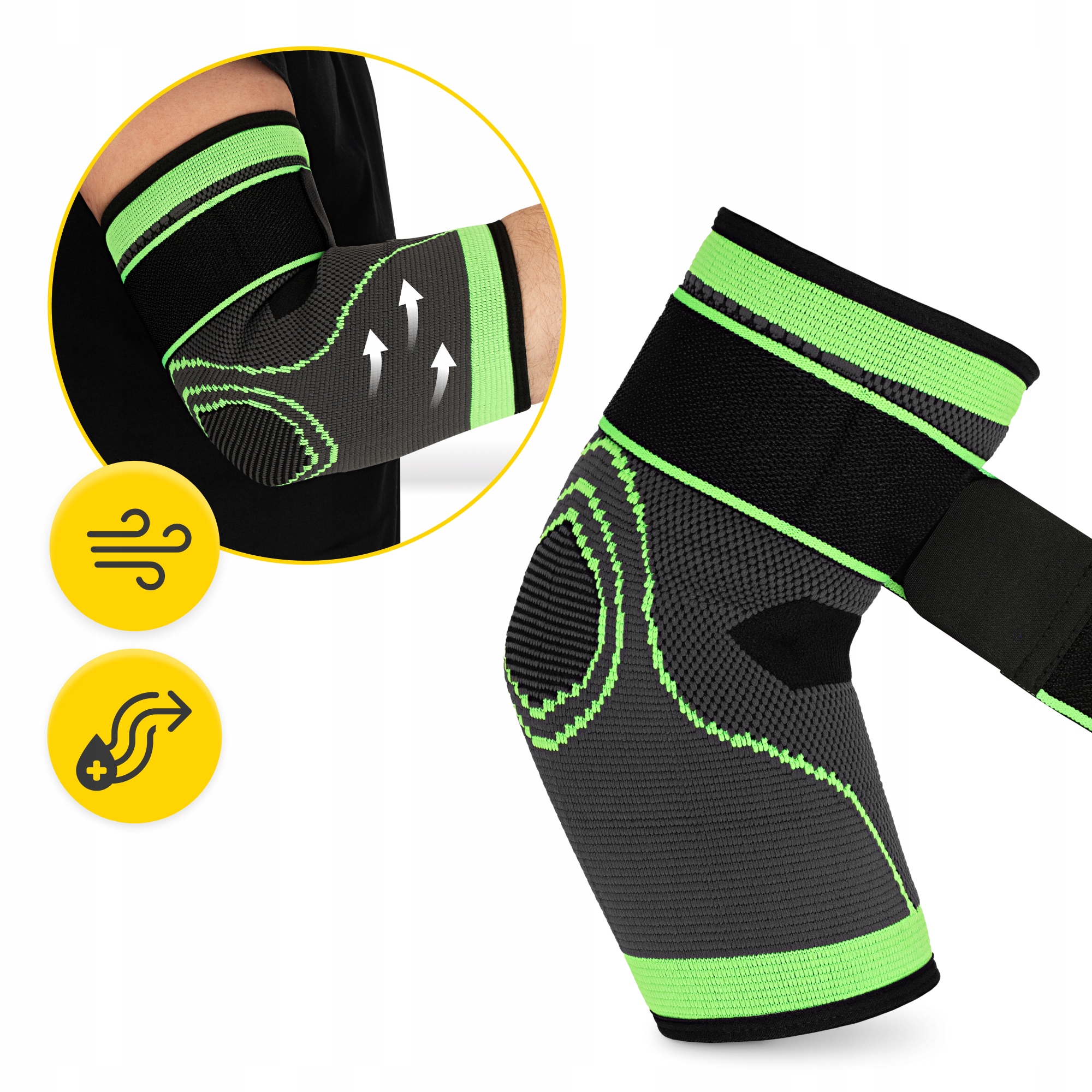 Фіксатор (бандаж) для ліктьового суглоба 4FIZJO Flex 1 шт Size M (P-5905973407366) — мініатюра 9