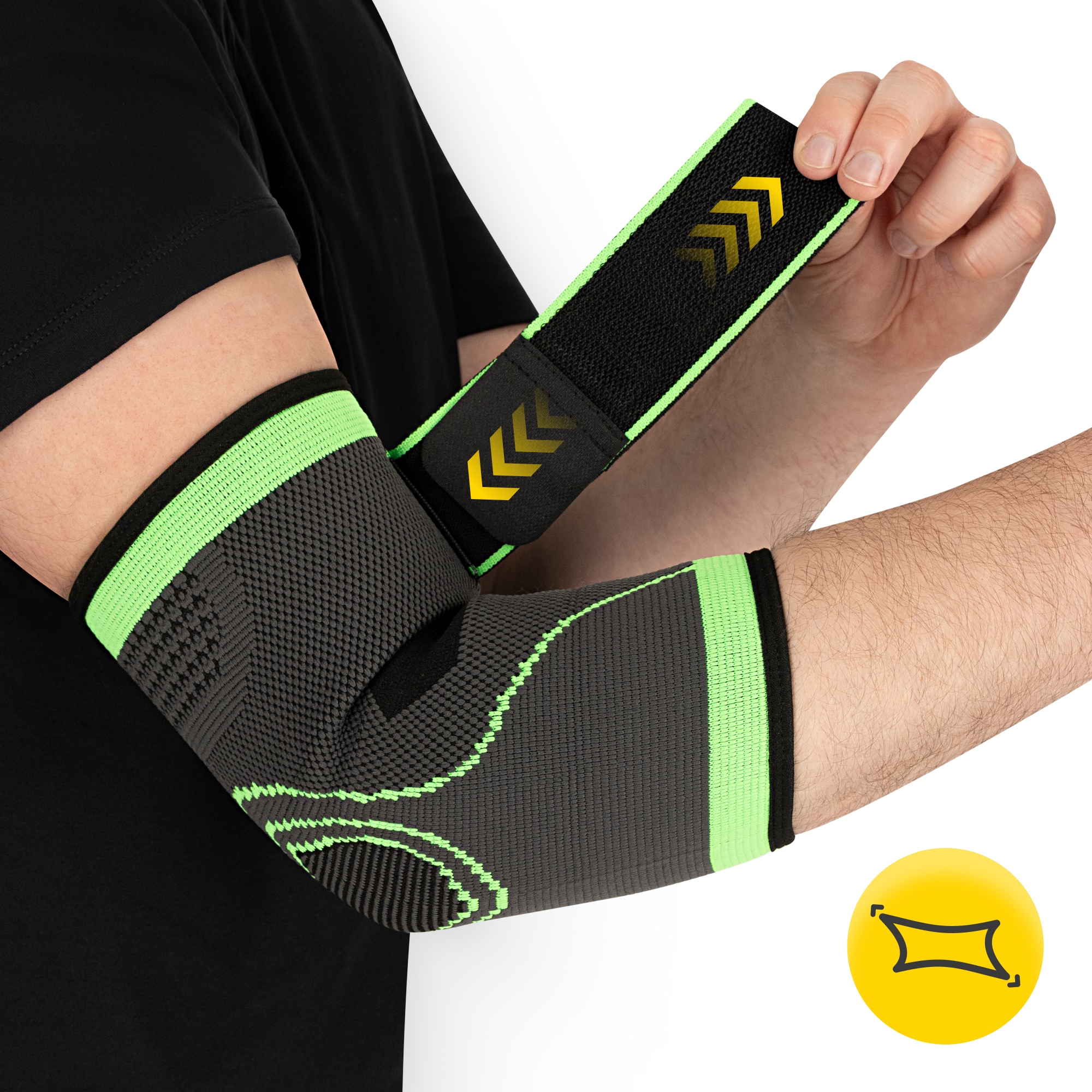 Фіксатор (бандаж) для ліктьового суглоба 4FIZJO Flex 1 шт Size M (P-5905973407366) — фото 3