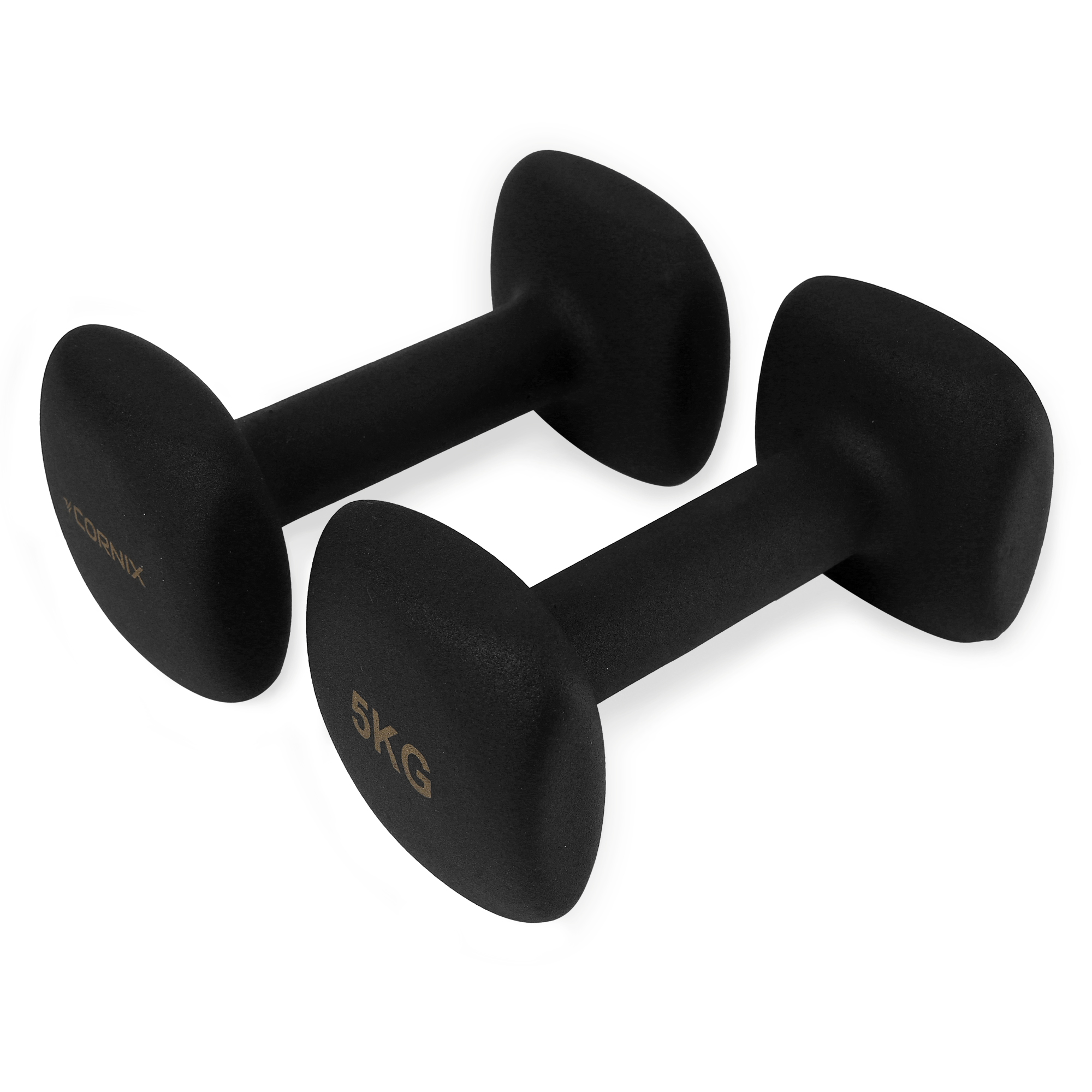 Гантелі вінілові Cornix Square 2 x 5 кг XR-0410 Black — мініатюра 8