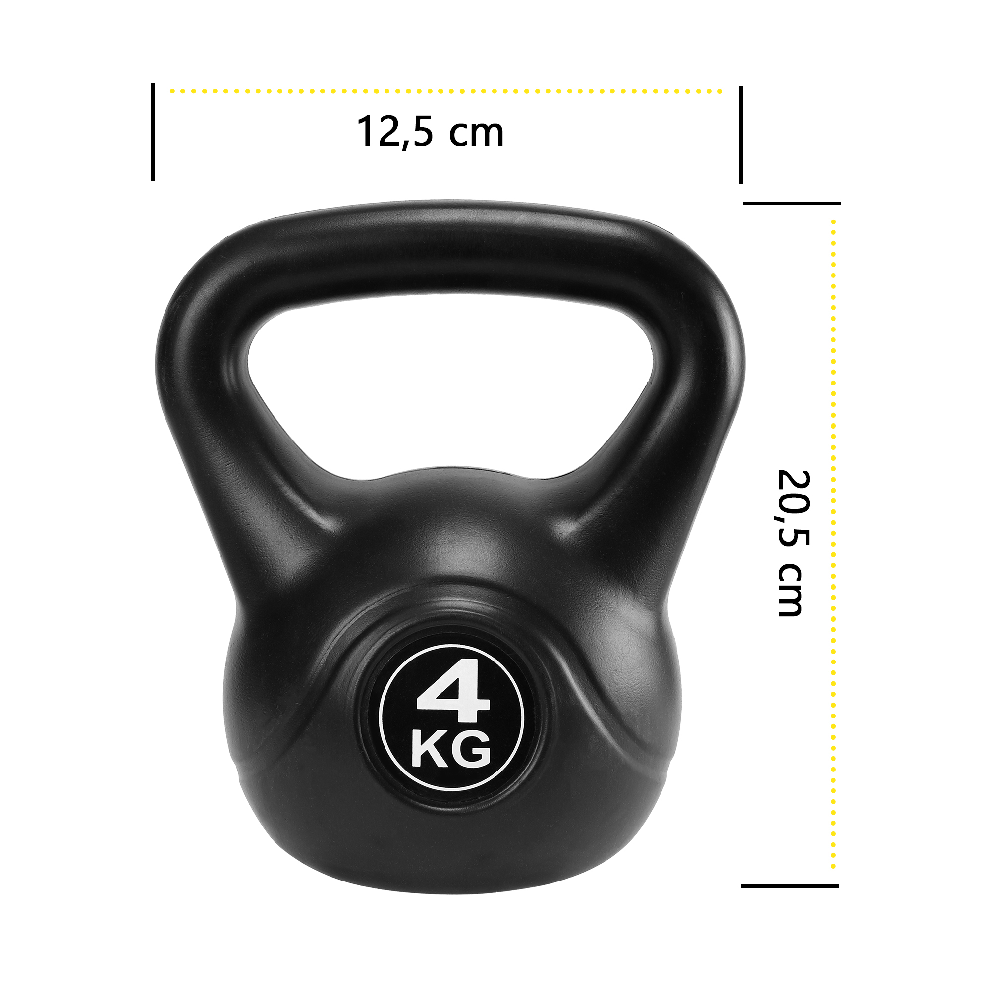 Гиря вінілова Cornix 4 кг XR-0429 Black — мініатюра 7