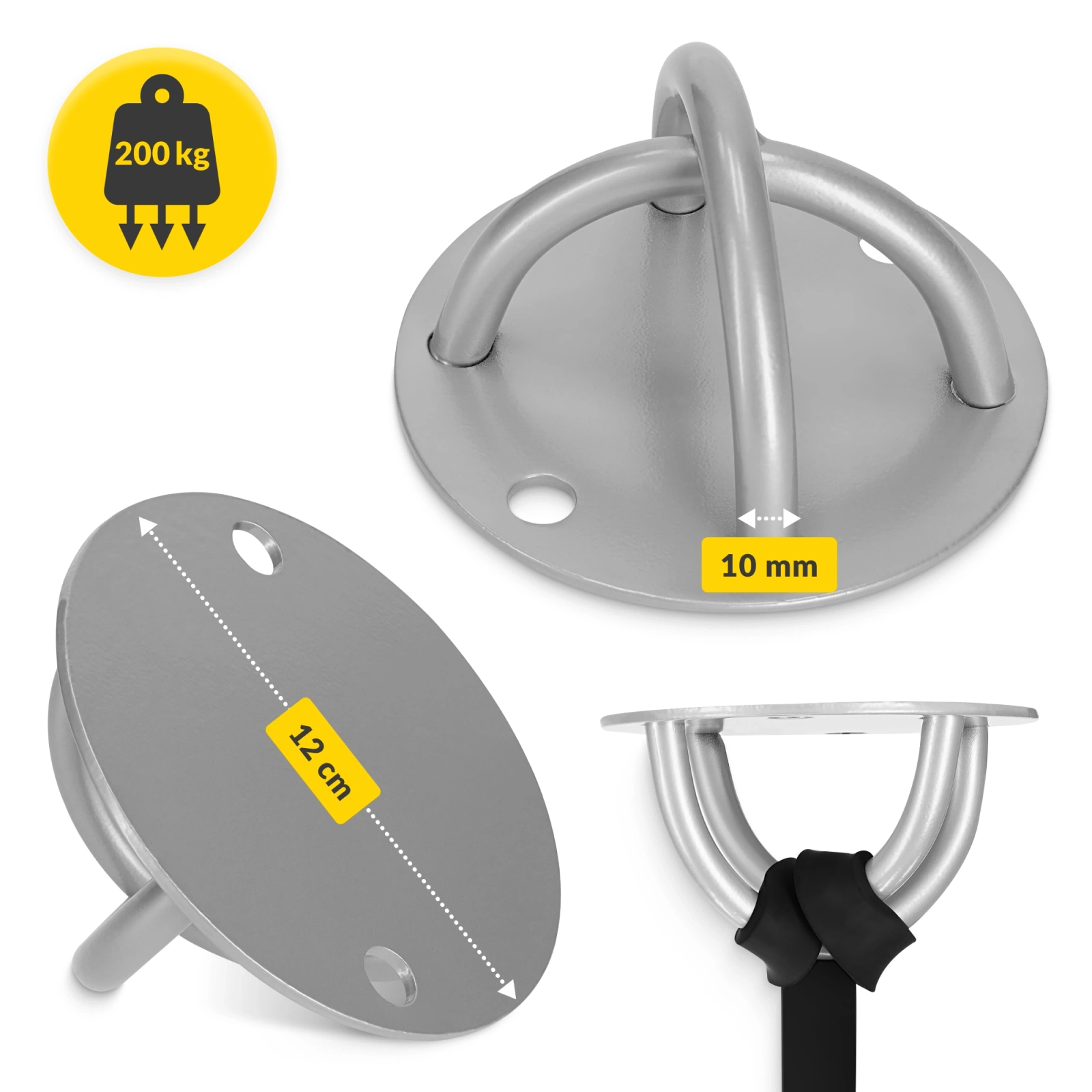 Кріплення для петель та канатів 4FIZJO X-Mount Grey (P-5907739311009) — мініатюра 7