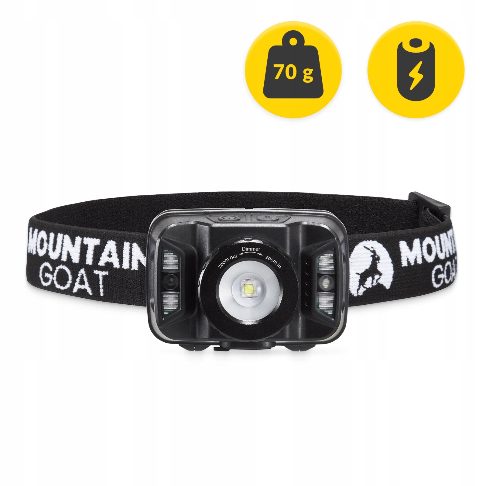 Ліхтар налобний Mountain Goat LED 350 lm акумуляторний, з регулюванням нахилу Black (P-5907739318411) — мініатюра 7