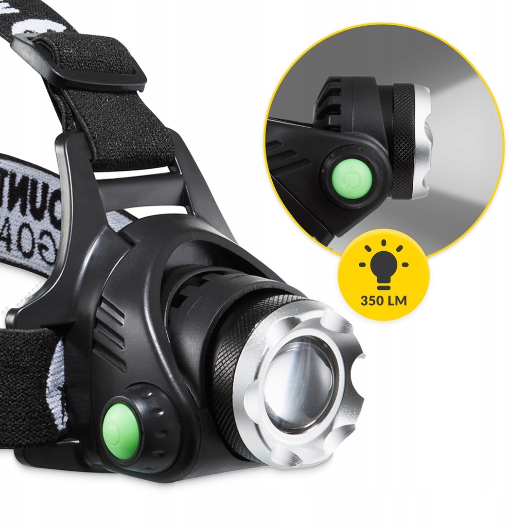 Ліхтар налобний Mountain Goat LED 350 lm акумуляторний, заднє червоне світло Black (P-5907739318336) — мініатюра 8