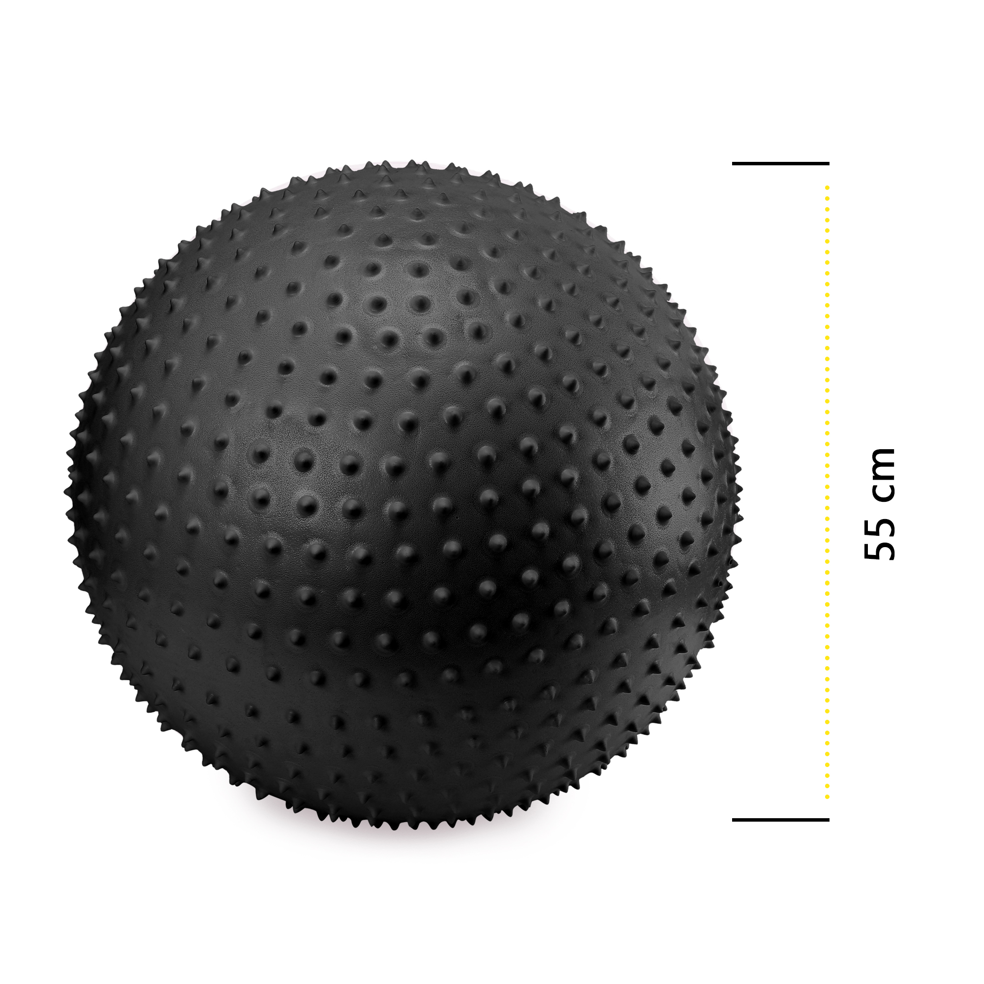 М'яч для фітнесу (фітбол) Cornix 55 см масажний Anti-Burst XR-0466 Black — мініатюра 7
