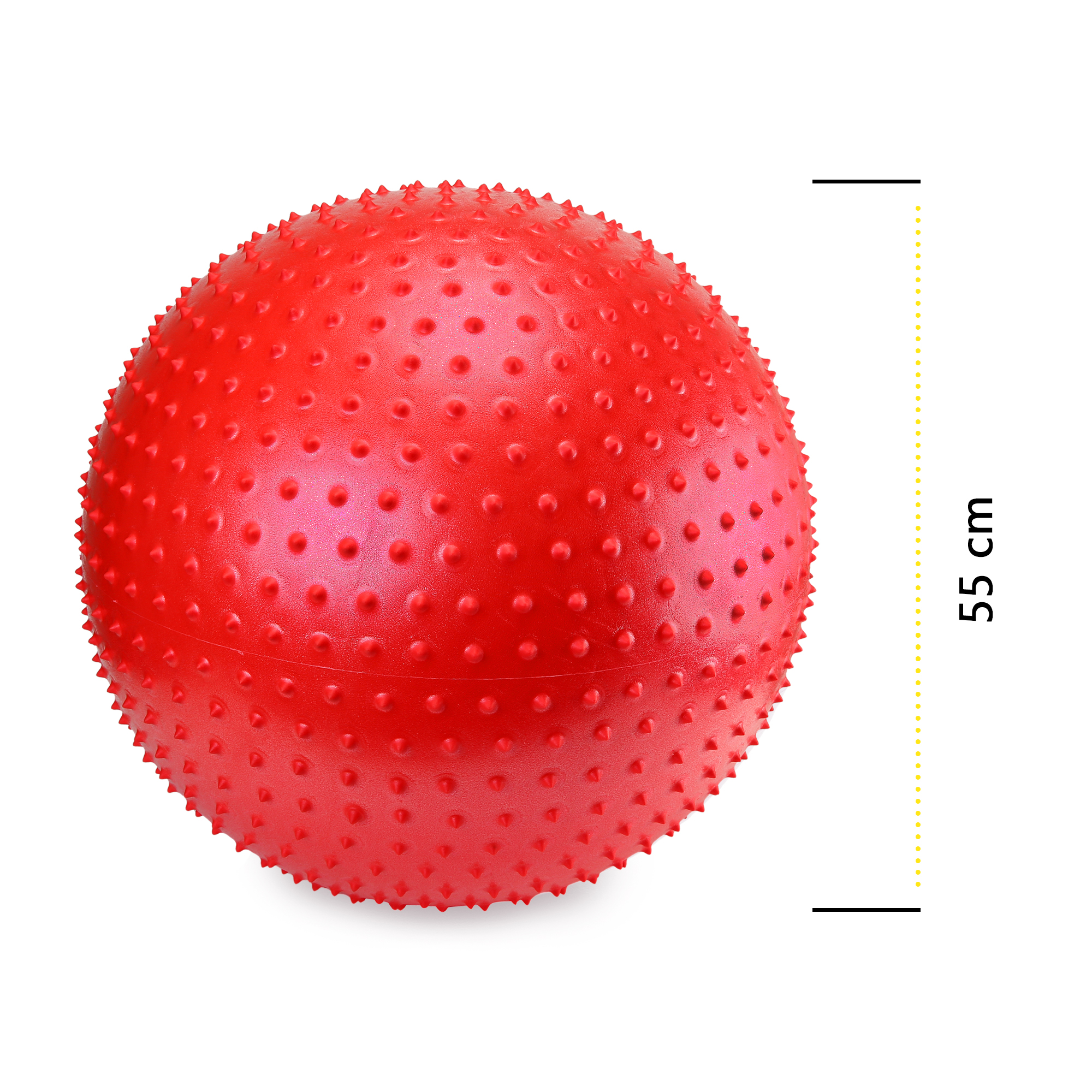 М'яч для фітнесу (фітбол) Cornix 55 см масажний Anti-Burst XR-0470 Red — мініатюра 7
