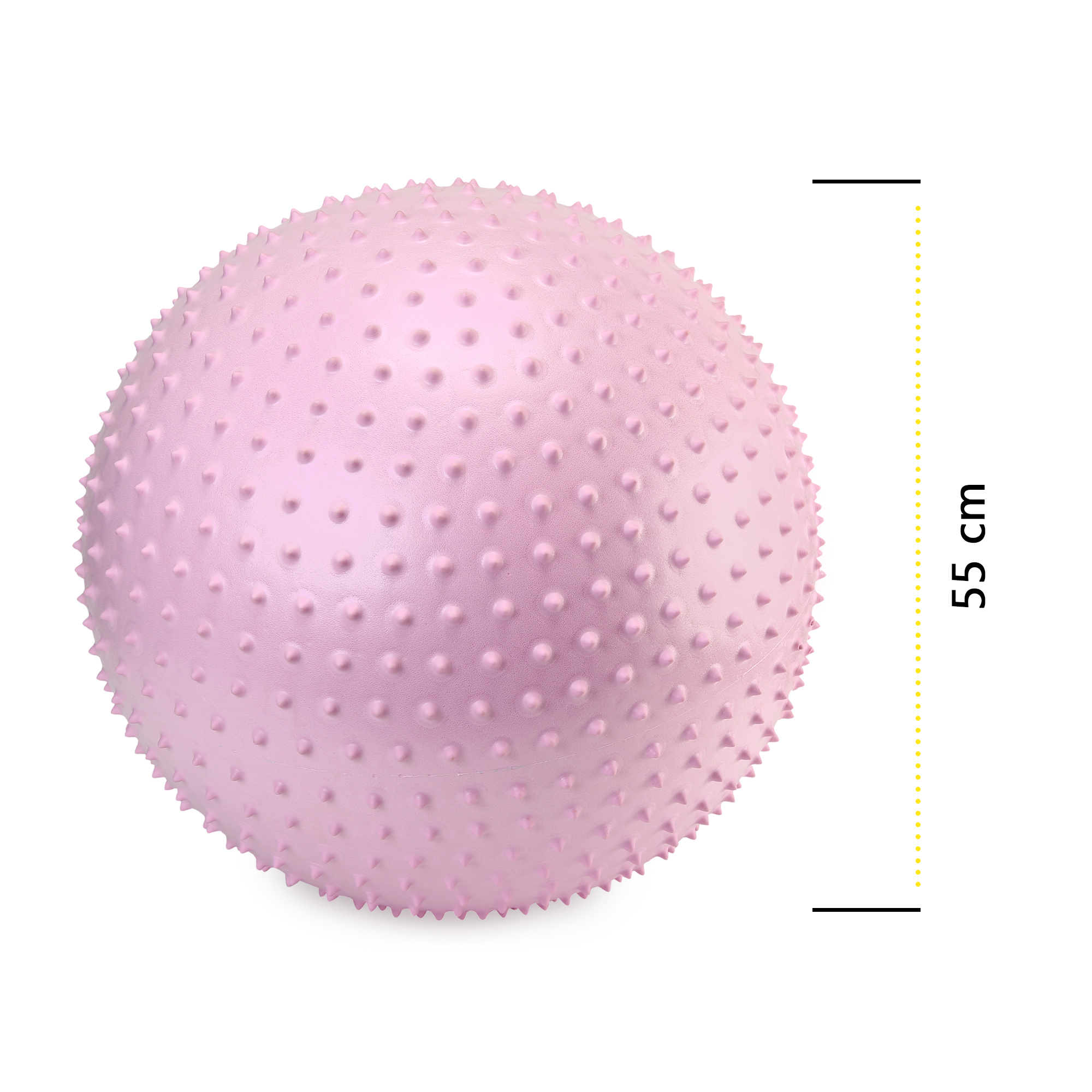 М'яч для фітнесу (фітбол) Cornix 55 см масажний Anti-Burst XR-0473 Light Pink — мініатюра 9