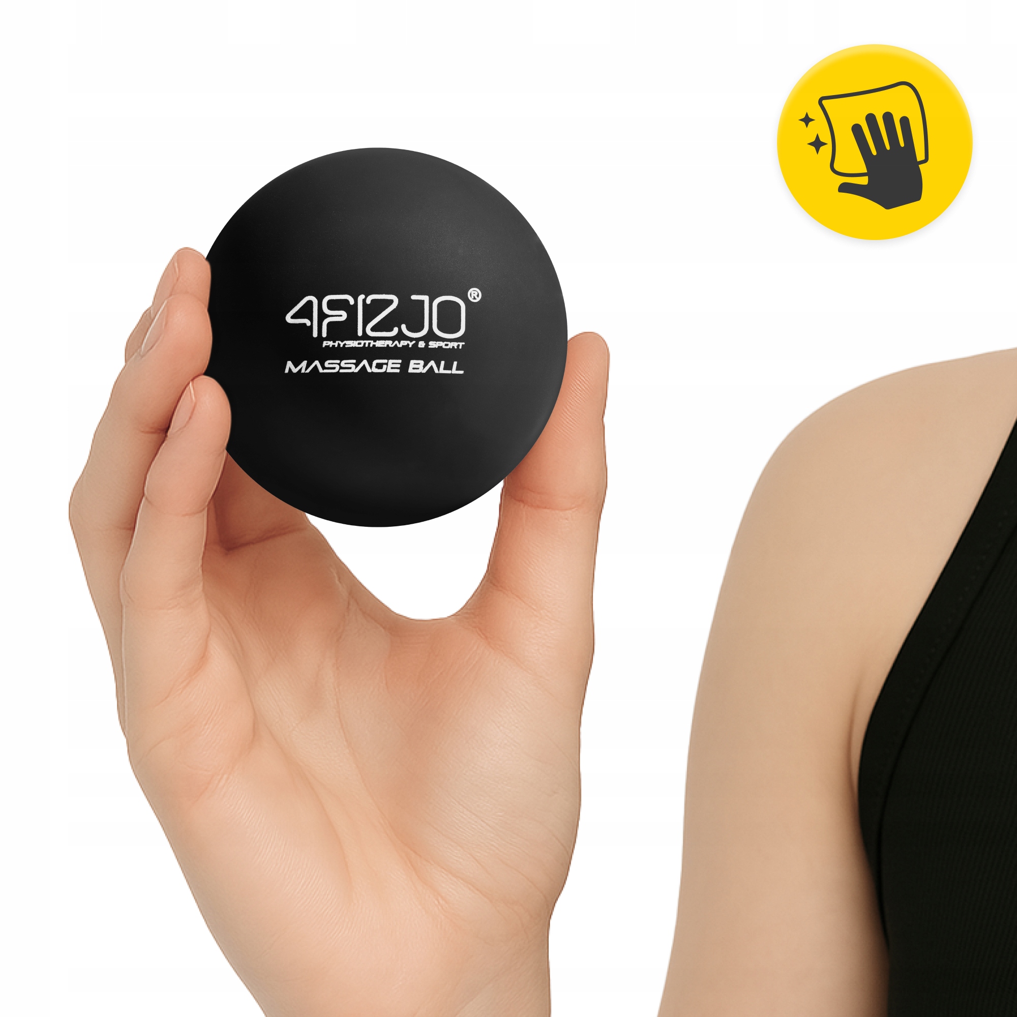 Масажний м'яч 4FIZJO Lacrosse Ball 6.25 см Black (P-5907222931196) — мініатюра 6