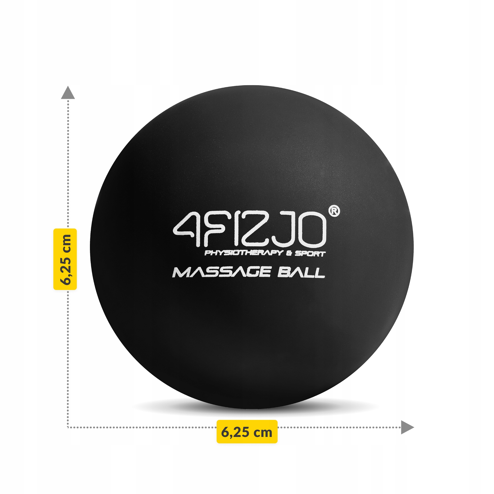 Масажний м'яч 4FIZJO Lacrosse Ball 6.25 см Black (P-5907222931196) — фото 3