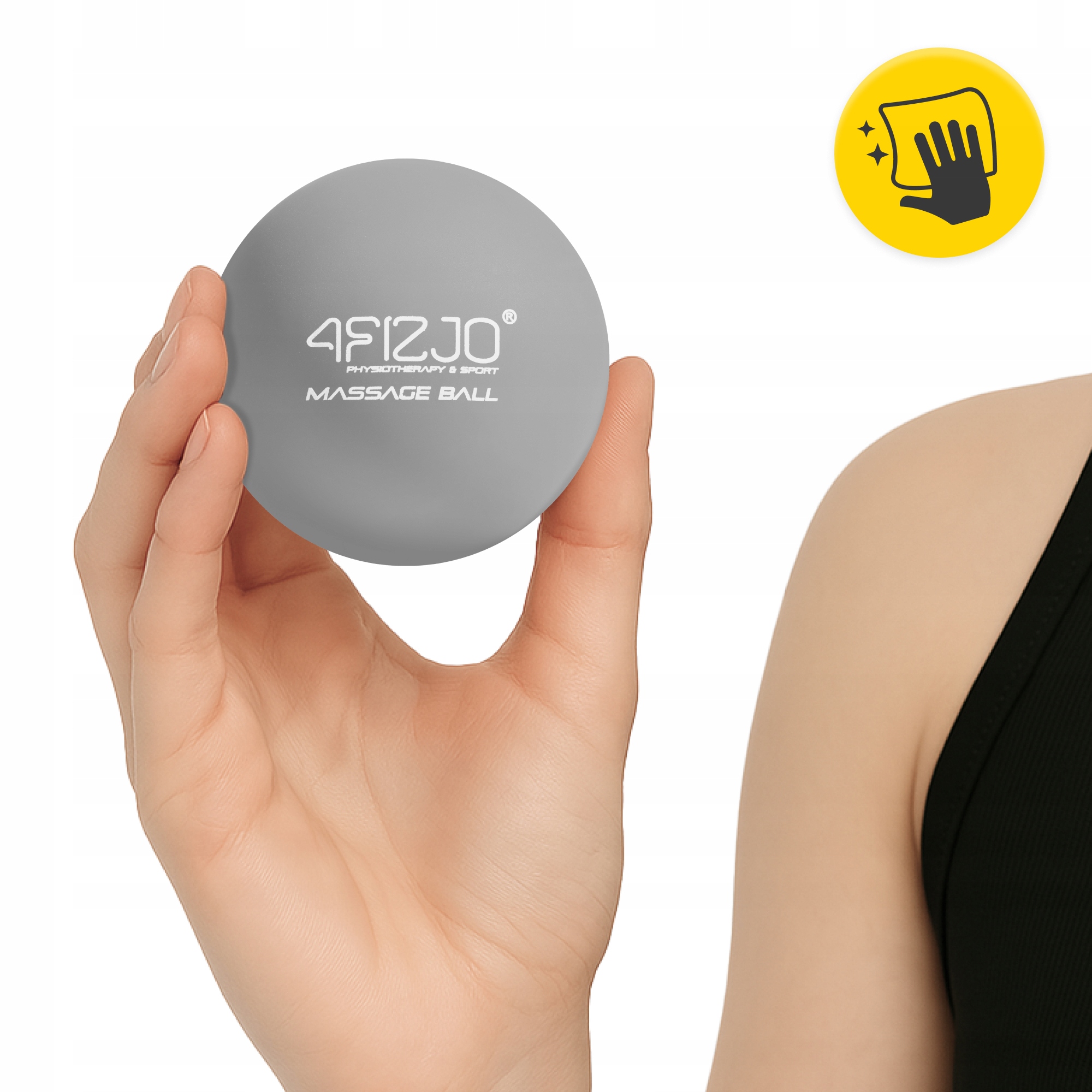 Масажний м'яч 4FIZJO Lacrosse Ball 6.25 см Grey (P-5907739314314) — мініатюра 6