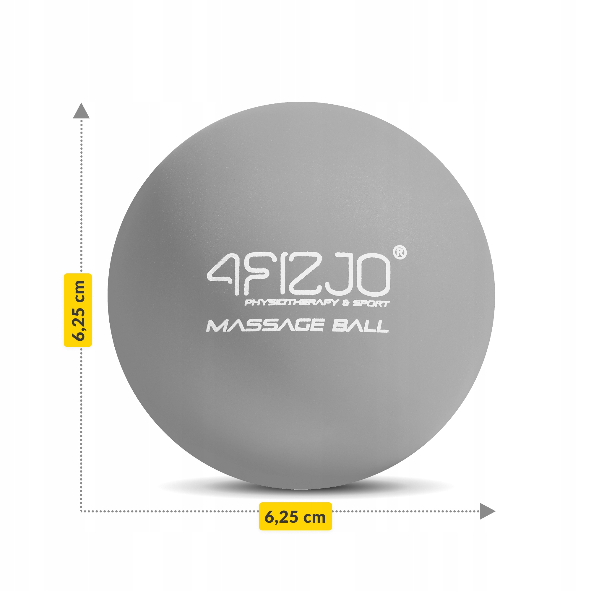 Масажний м'яч 4FIZJO Lacrosse Ball 6.25 см Grey (P-5907739314314) — мініатюра 9