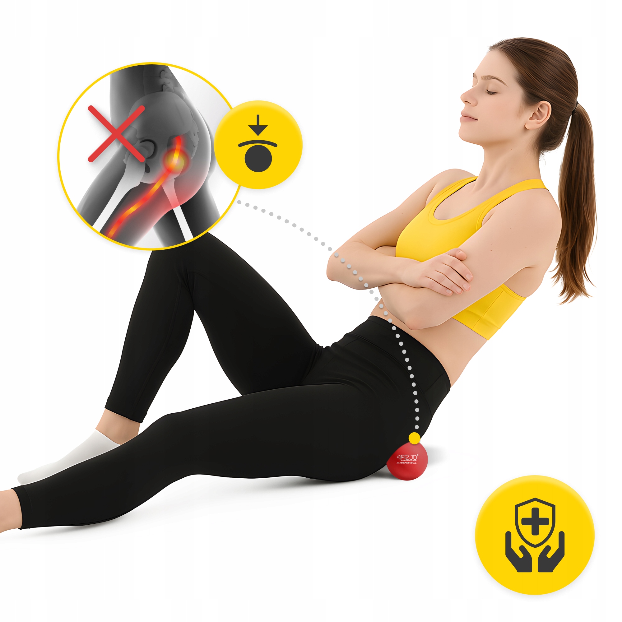 Масажний м'яч 4FIZJO Lacrosse Ball 6.25 см Red (P-5907222931202) — мініатюра 9