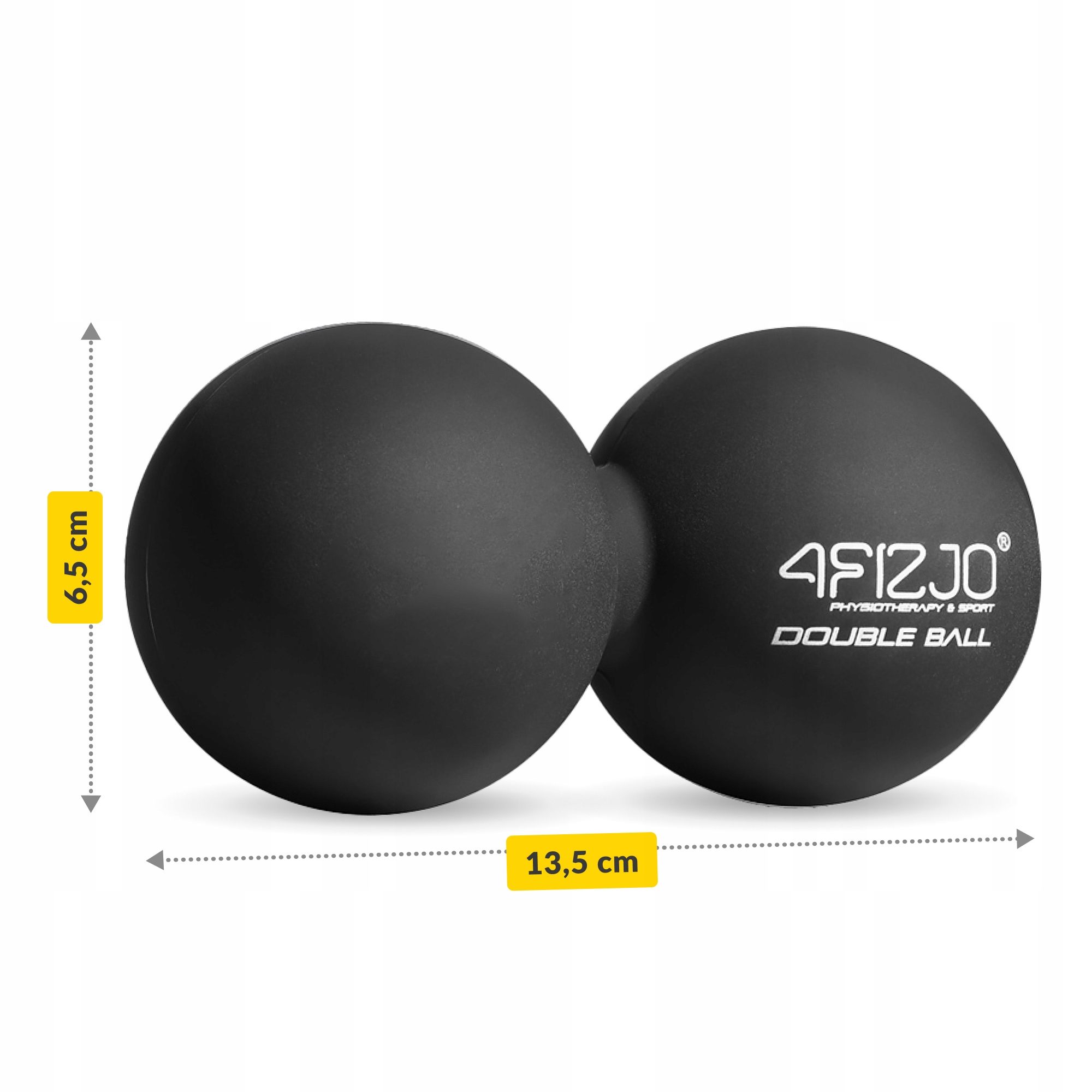 Масажний м'яч подвійний 4FIZJO Lacrosse Double Ball 6.5 x 13.5 см Black (P-5907222931226) — фото 2