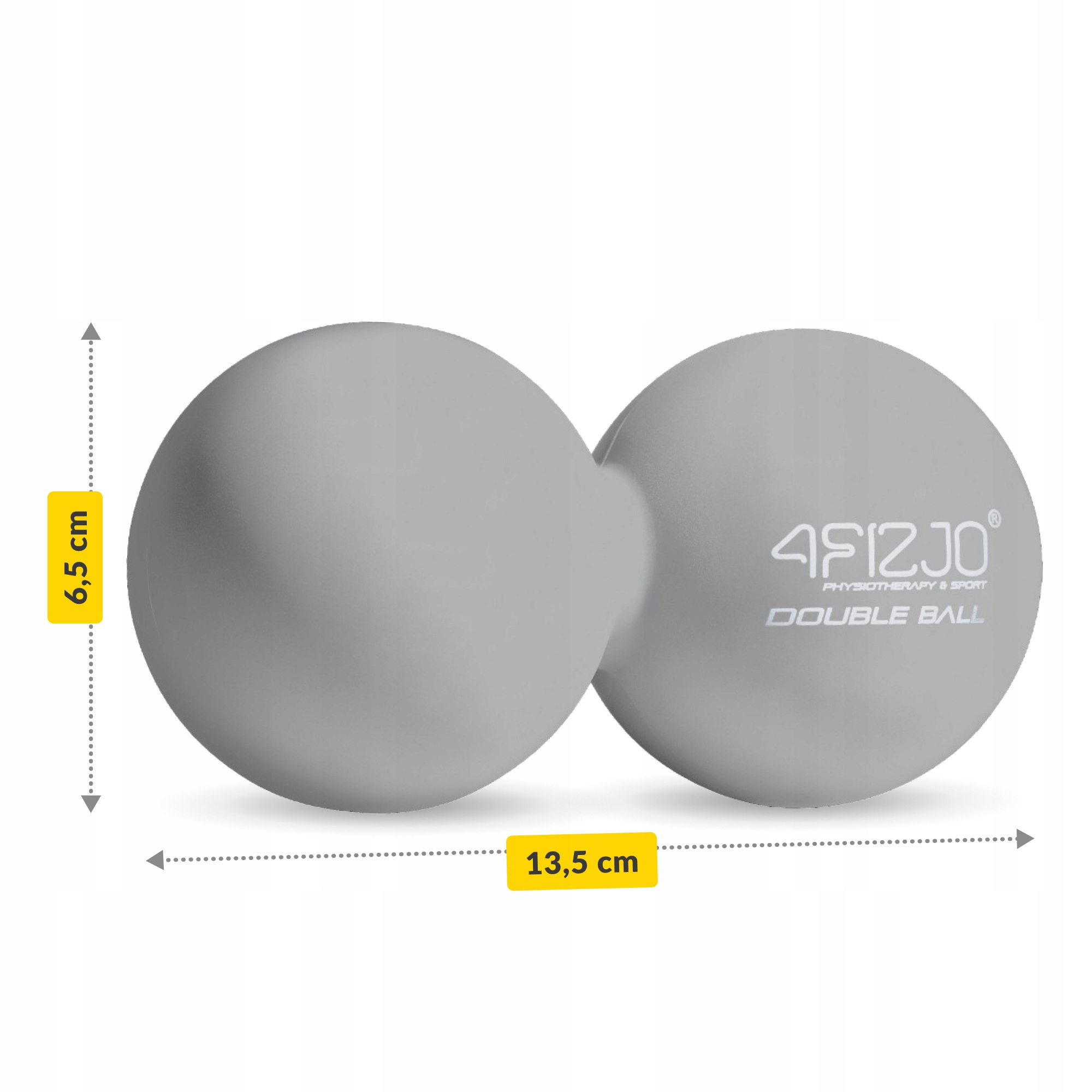 Масажний м'яч подвійний 4FIZJO Lacrosse Double Ball 6.5 x 13.5 см Grey (P-5907739314345) — фото 4