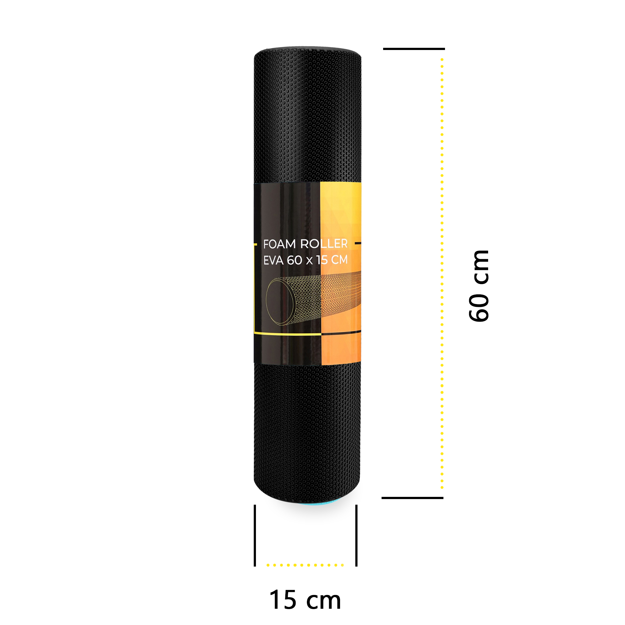Масажний ролик Cornix EVA+ 60 x 15 см (валик, роллер) XR-0310 Black — мініатюра 6