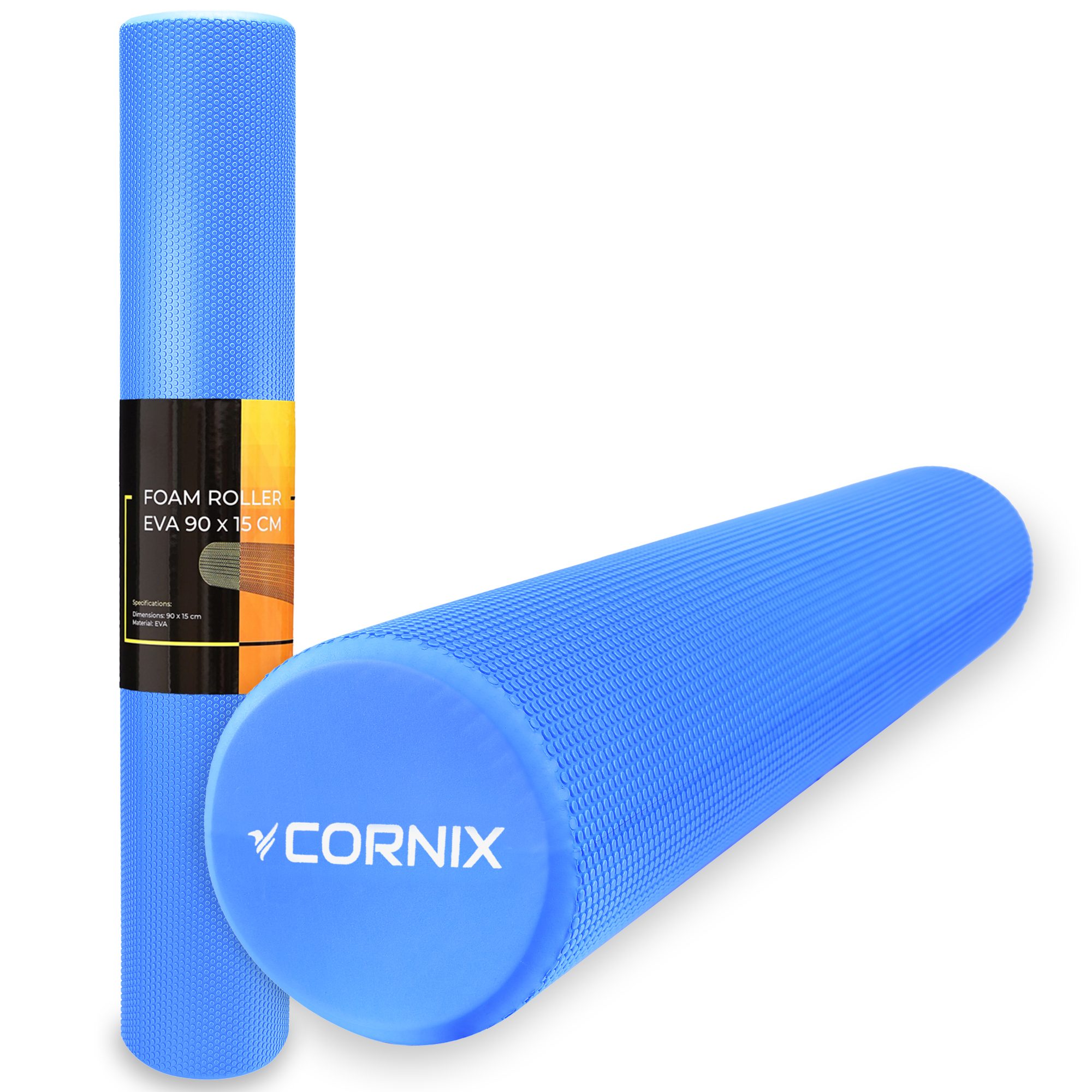 Масажний ролик Cornix EVA+ 90 x 15 см (валик, роллер) XR-0314 Navy Blue — фото 1