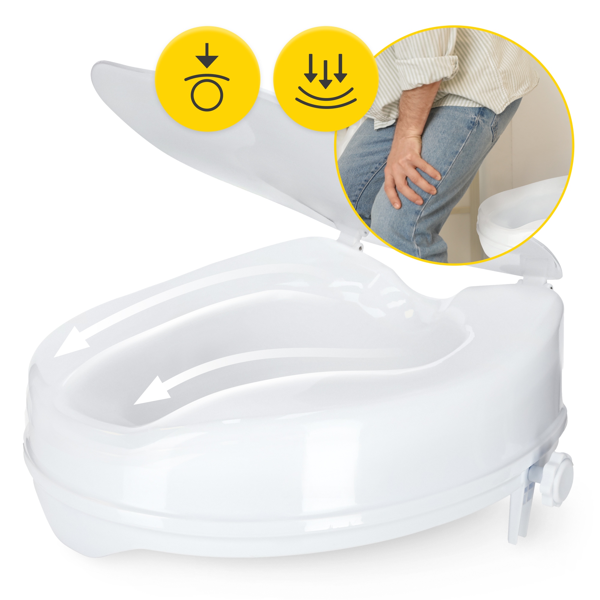 Насадка (надставка) на унітаз 4FIZJO 15 см White (P-5905973406444) — мініатюра 9