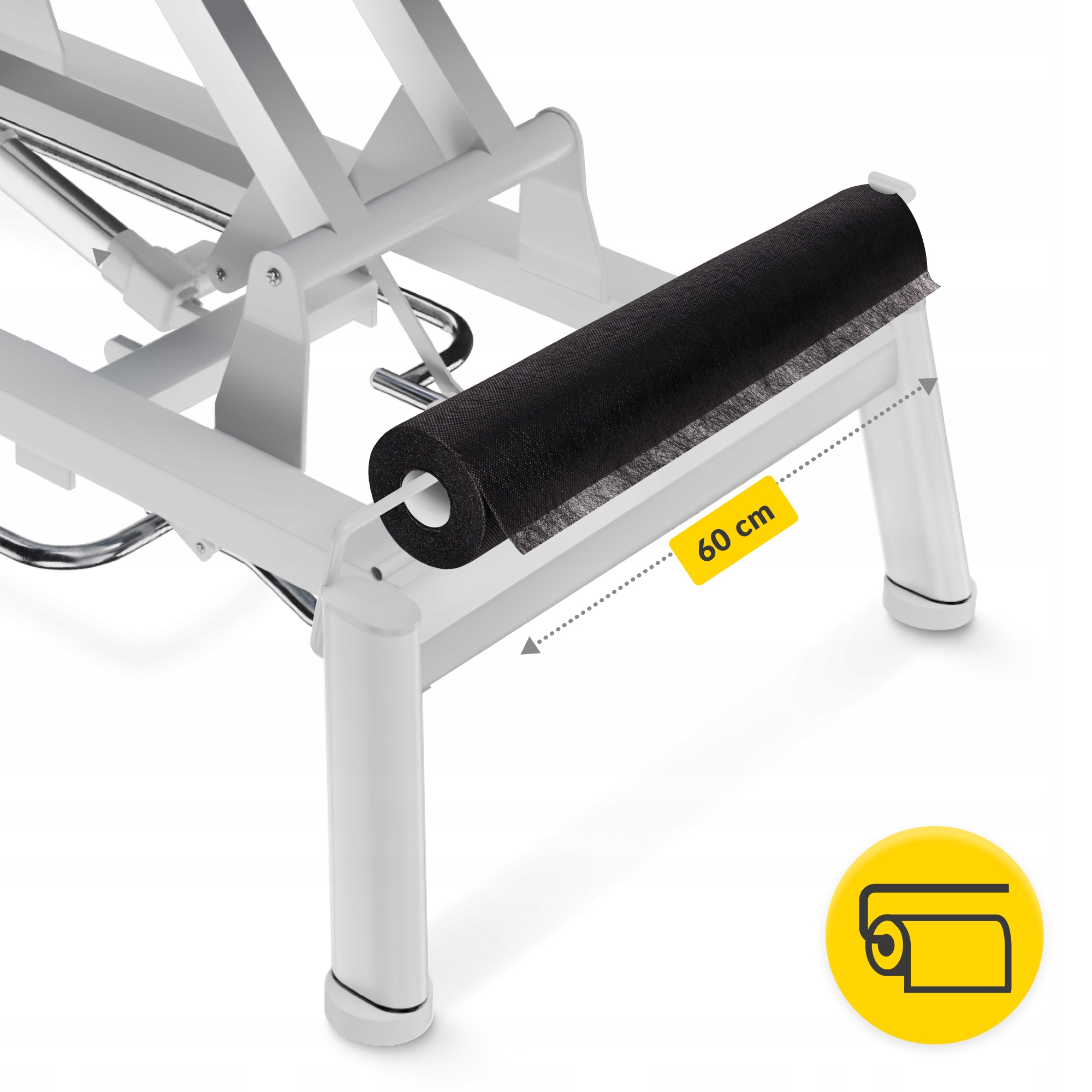 Простирадло одноразове 4FIZJO 50 м x 60 см в рулоні 18 г/м² Black (P-5905973406826) — мініатюра 6