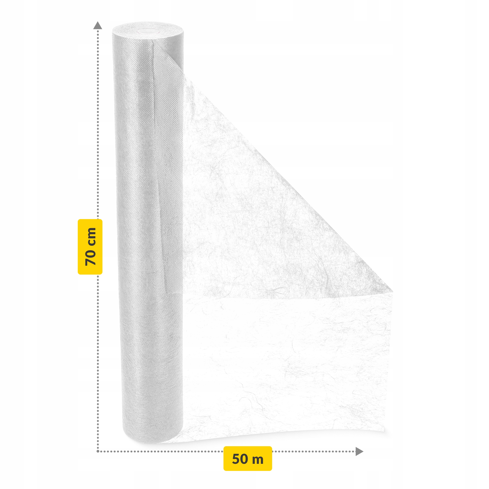 Простирадло одноразове 4FIZJO 50 м x 70 см в рулоні 14 г/м² White (P-5905973406796) — фото 2