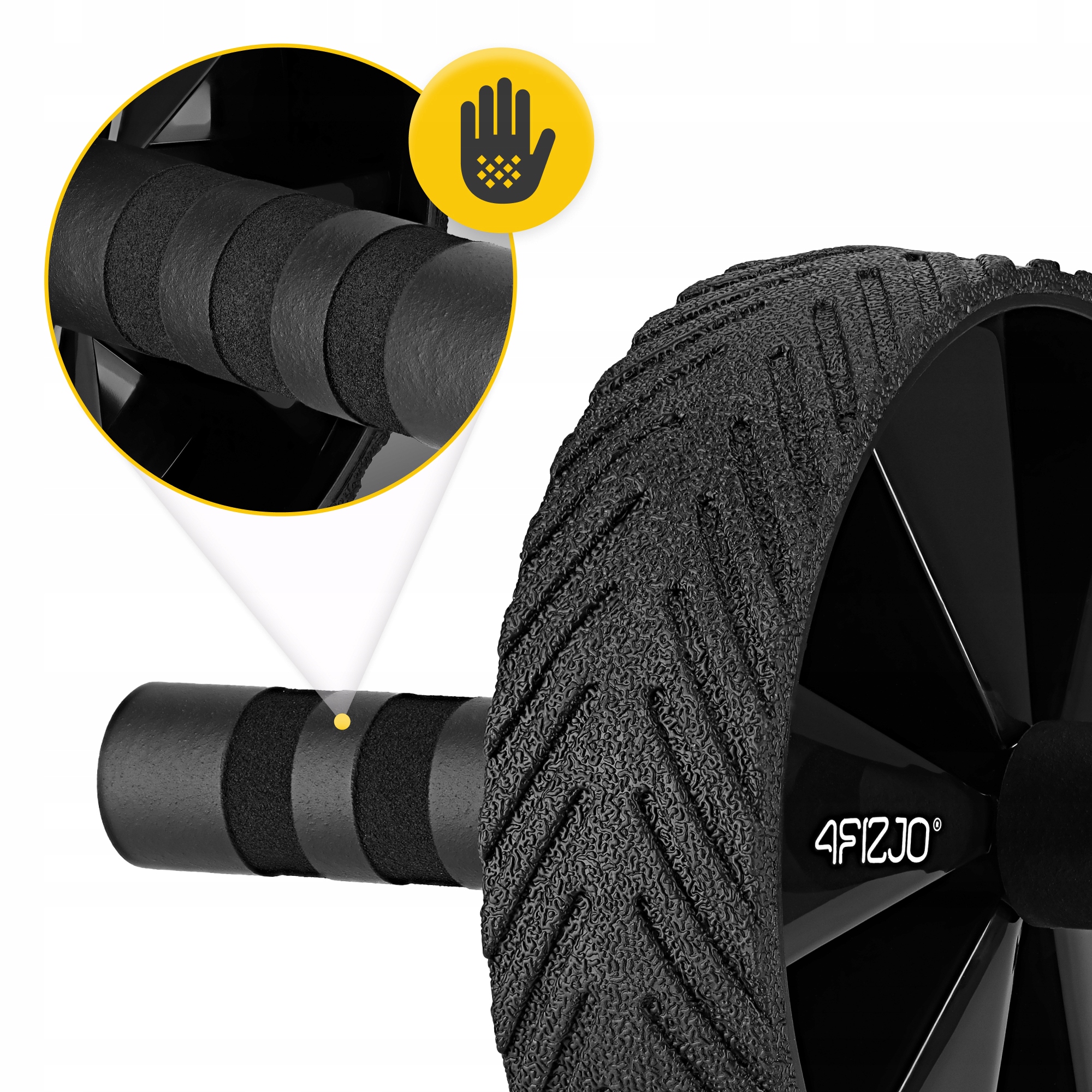 Ролик (гімнастичне колесо) для преса 4FIZJO Ab Wheel Black/Red (P-5907739311559) — фото 2