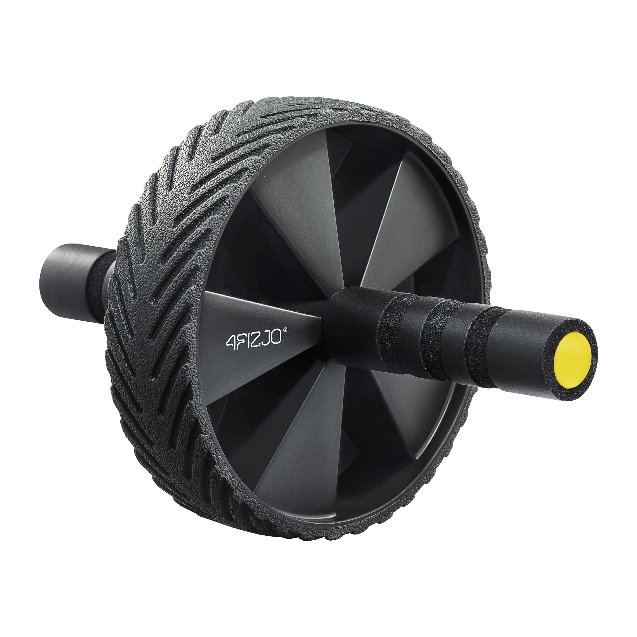 Ролик (гімнастичне колесо) для преса 4FIZJO Ab Wheel Black/Yellow (P-5907739314840) — мініатюра 8