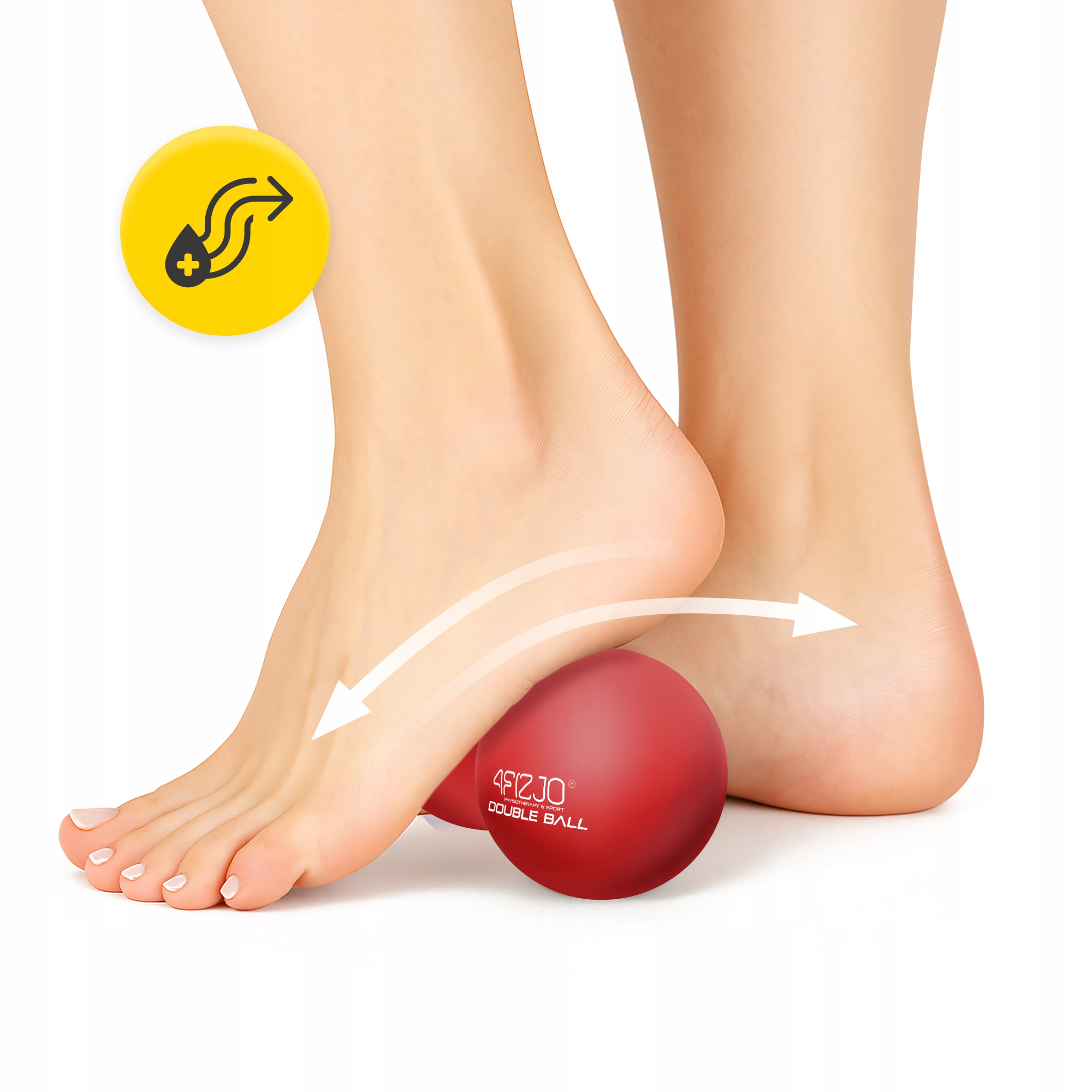 Масажний м'яч подвійний 4FIZJO Lacrosse Double Ball 6.5 x 13.5 см Red (P-5907222931219) — фото 3