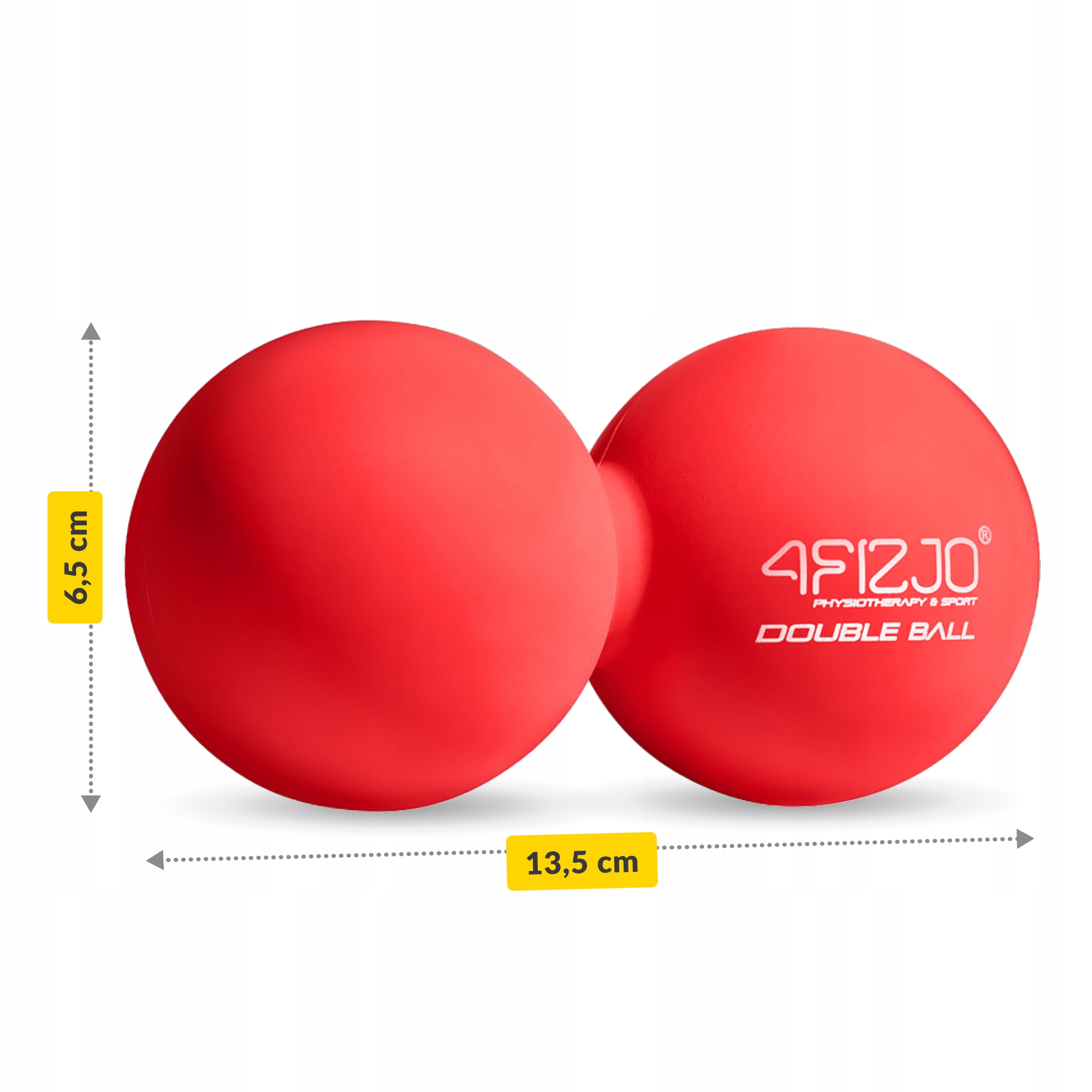 Масажний м'яч подвійний 4FIZJO Lacrosse Double Ball 6.5 x 13.5 см Red (P-5907222931219) — мініатюра 7