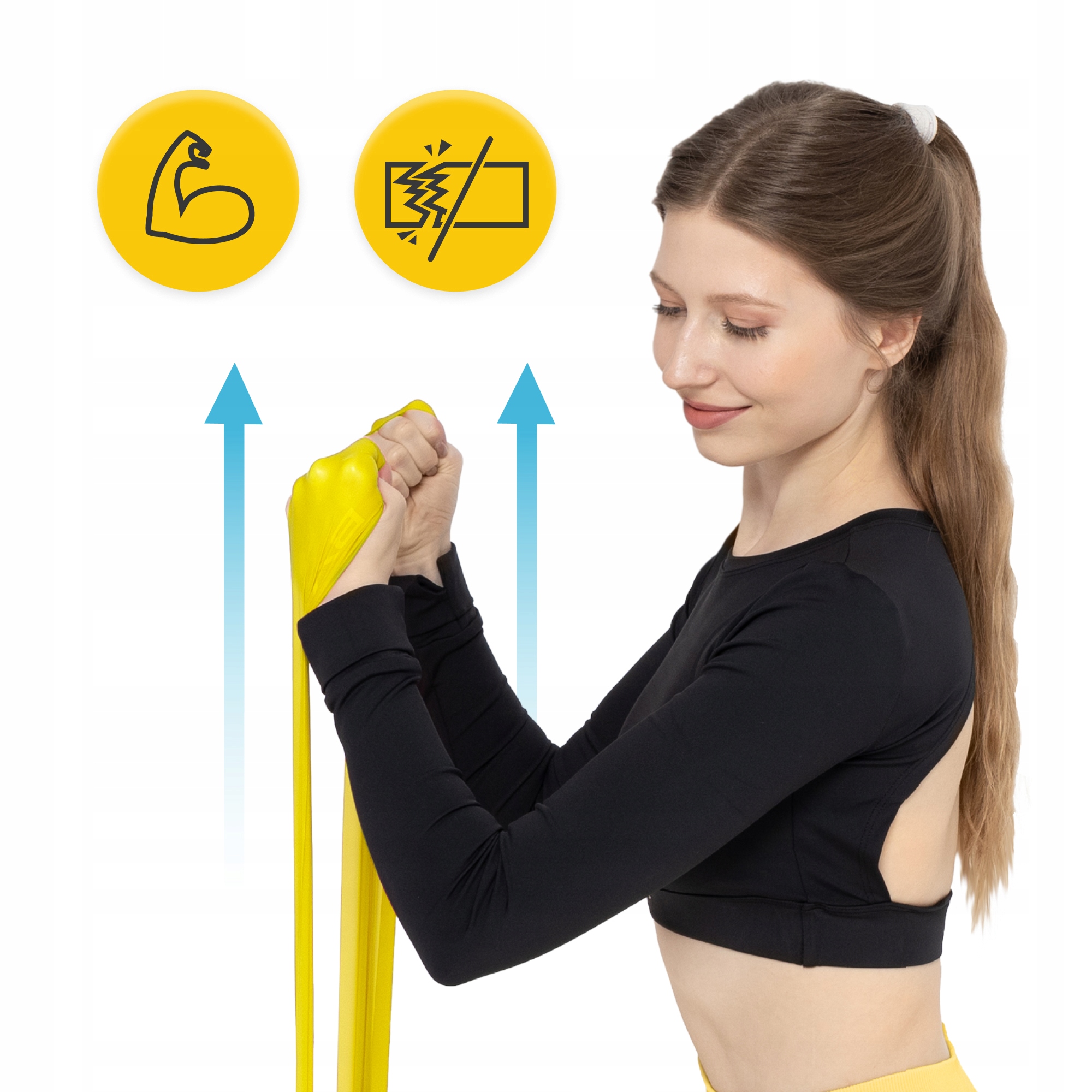 Стрічка-еспандер для спорту та реабілітації 4FIZJO Flat Band 30 м 1-2 кг Yellow (P-5907739311160) — мініатюра 9