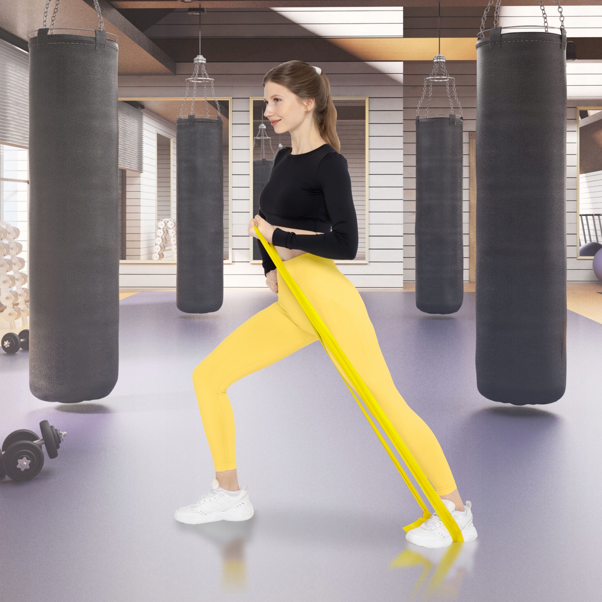 Стрічка-еспандер для спорту та реабілітації 4FIZJO Flat Band 30 м 1-2 кг Yellow (P-5907739311160) — фото 4