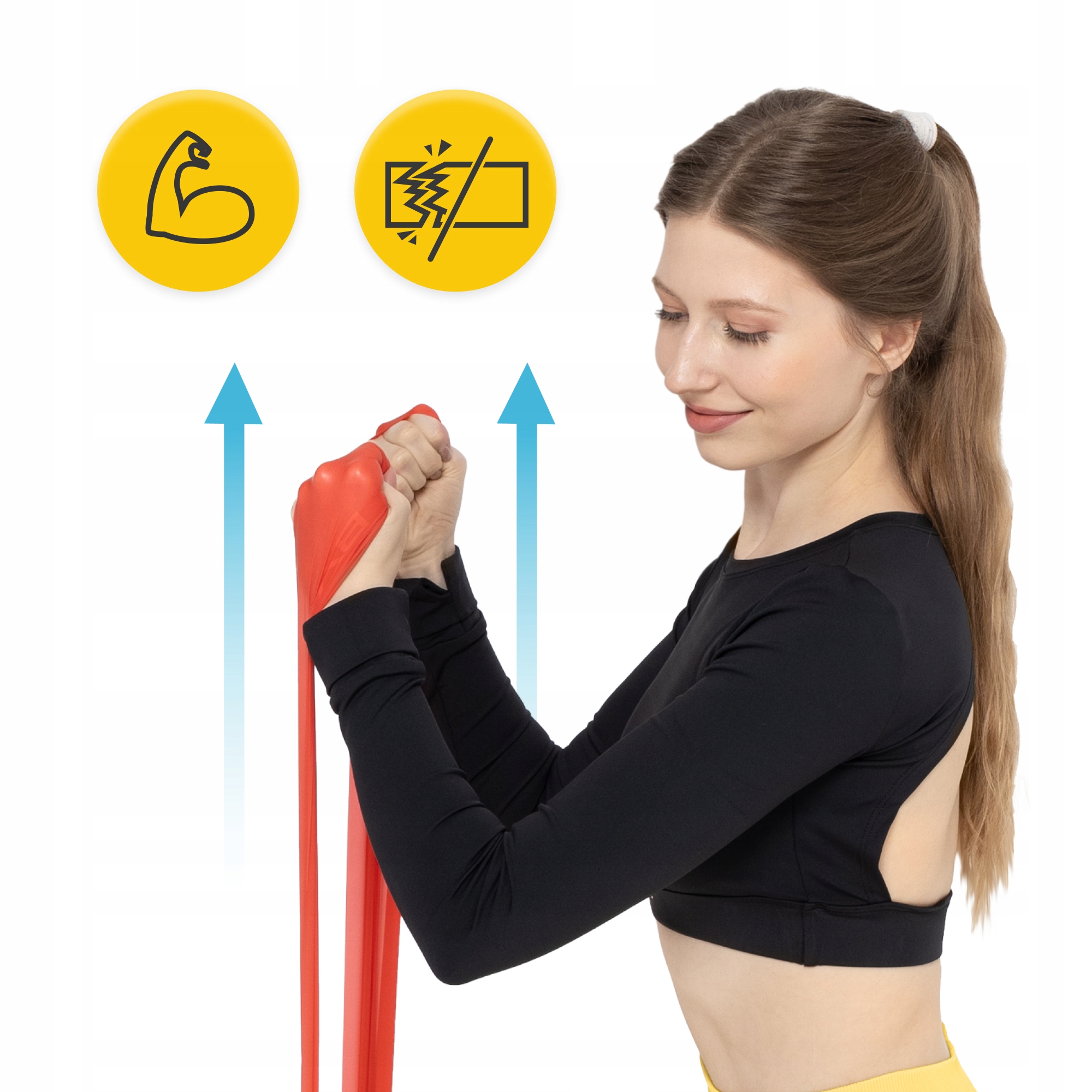 Стрічка-еспандер для спорту та реабілітації 4FIZJO Flat Band 30 м 2-4 кг Red (P-5907739311177) — мініатюра 8