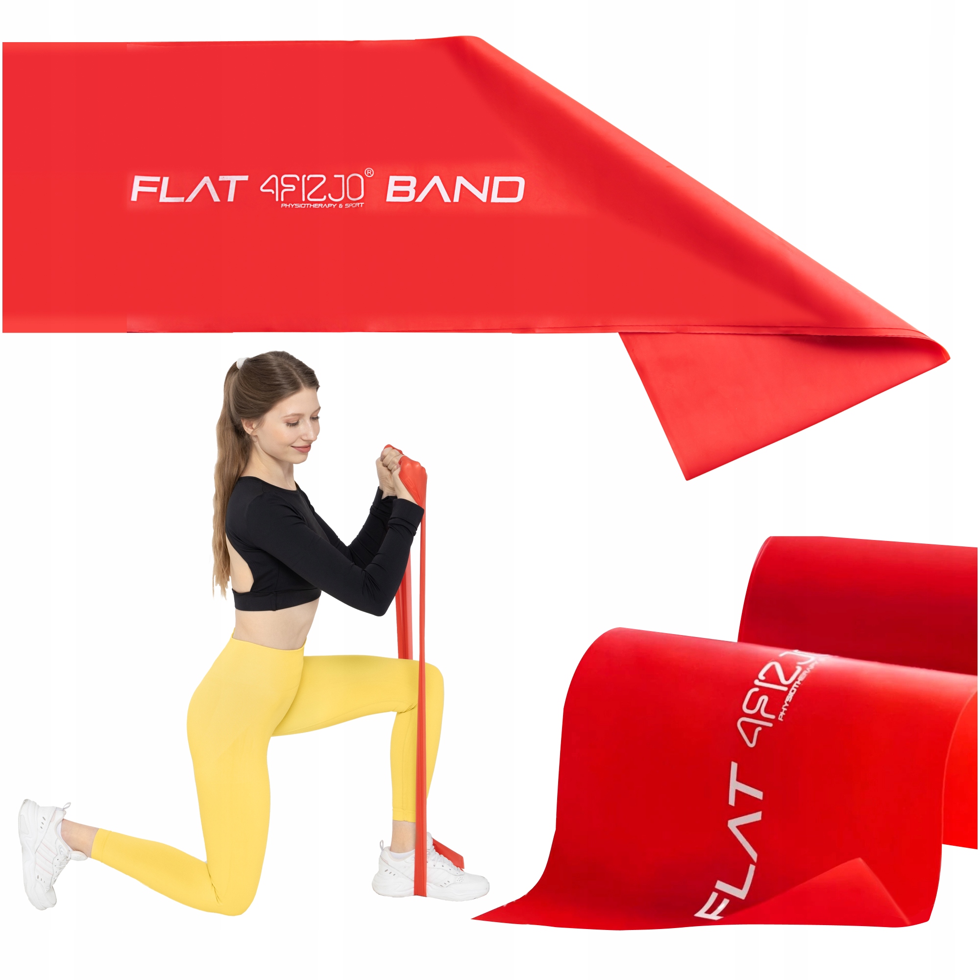 Стрічка-еспандер для спорту та реабілітації 4FIZJO Flat Band 30 м 2-4 кг Red (P-5907739311177) — фото 2