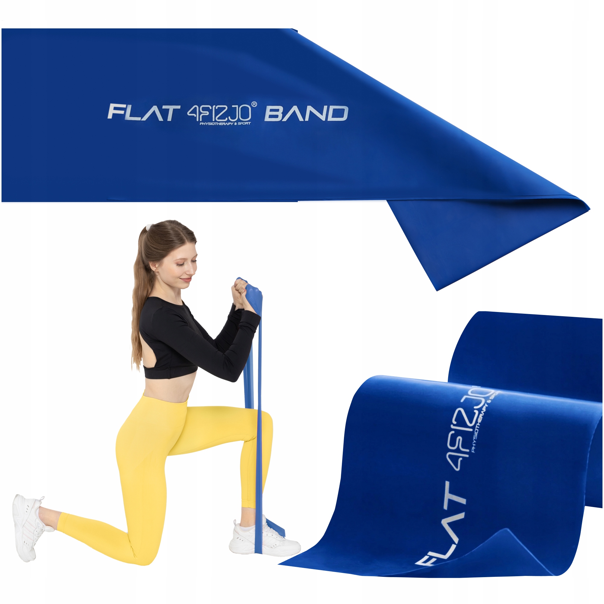 Стрічка-еспандер для спорту та реабілітації 4FIZJO Flat Band 30 м 9-11 кг Blue (P-5907739311191) — фото 2