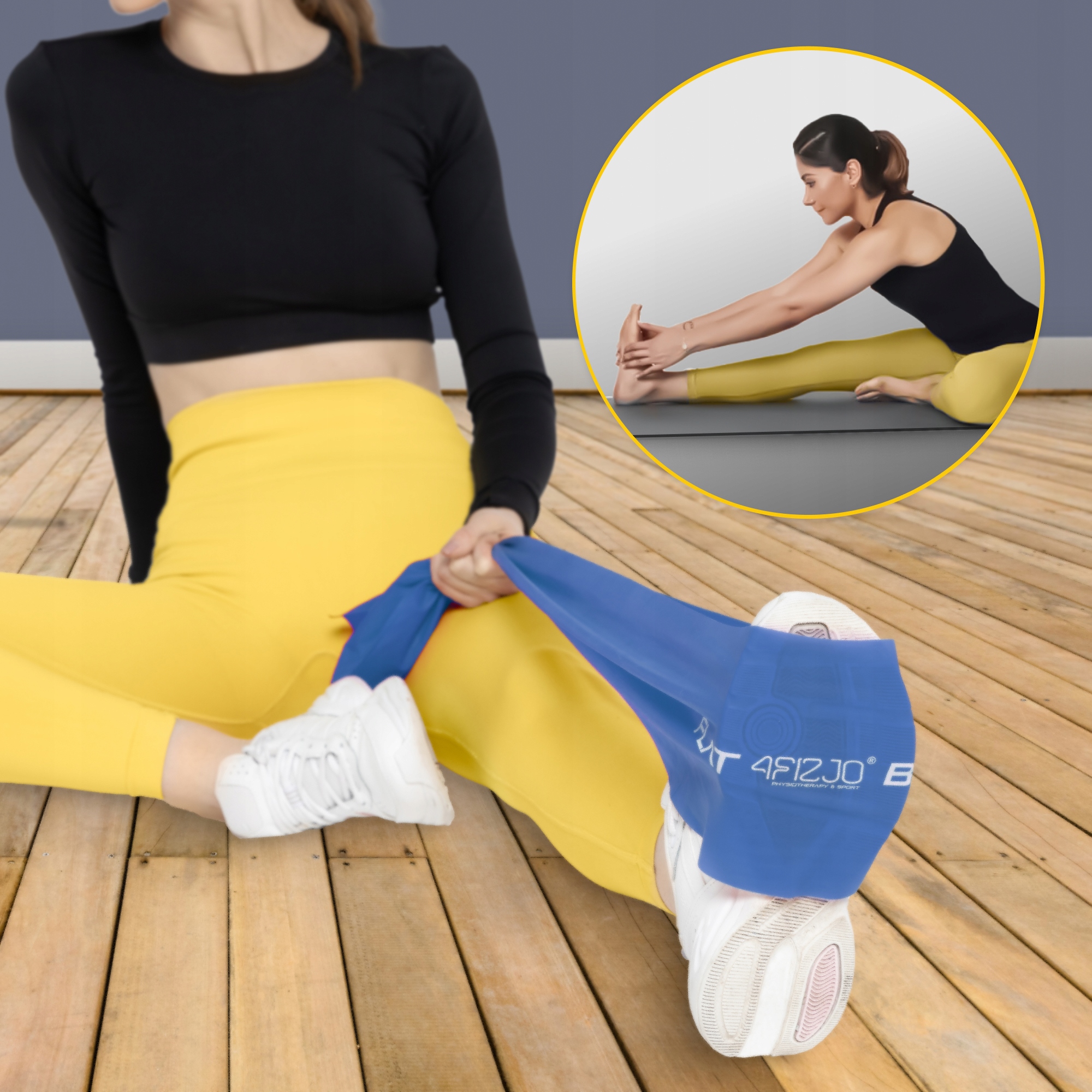 Стрічка-еспандер для спорту та реабілітації 4FIZJO Flat Band 30 м 9-11 кг Blue (P-5907739311191) — фото 5