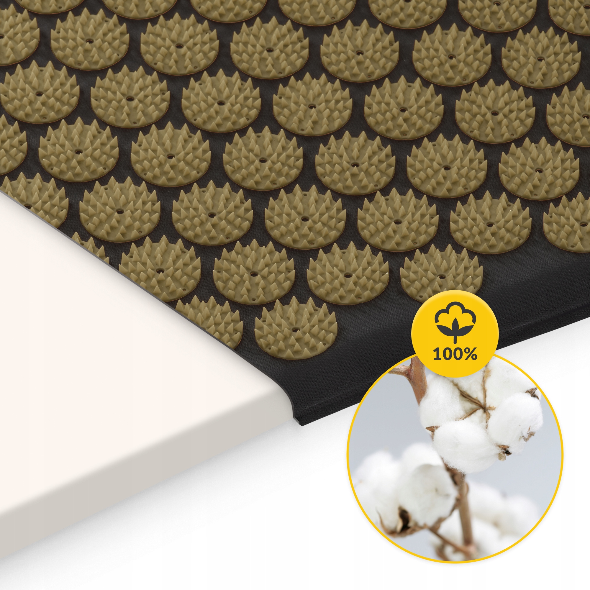 Килимок акупунктурний з валиком 4FIZJO Classic Mat Аплікатор Кузнєцова Black/Gold (P-5907739314987) — мініатюра 8