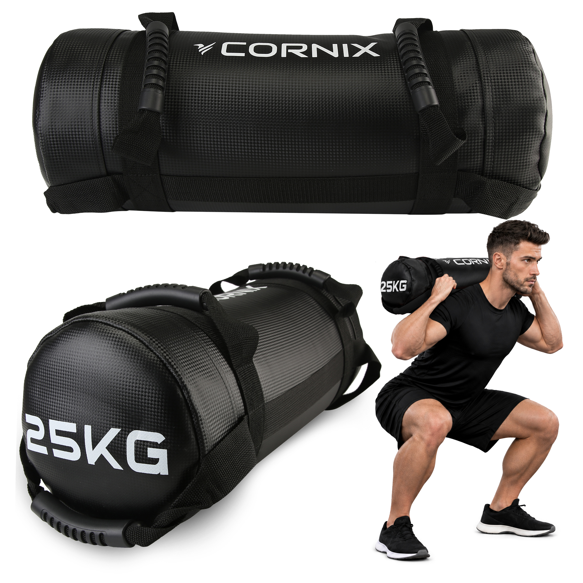 Мішок для кросфіту Cornix 25 кг тренувальний XR-0552 Чорний
