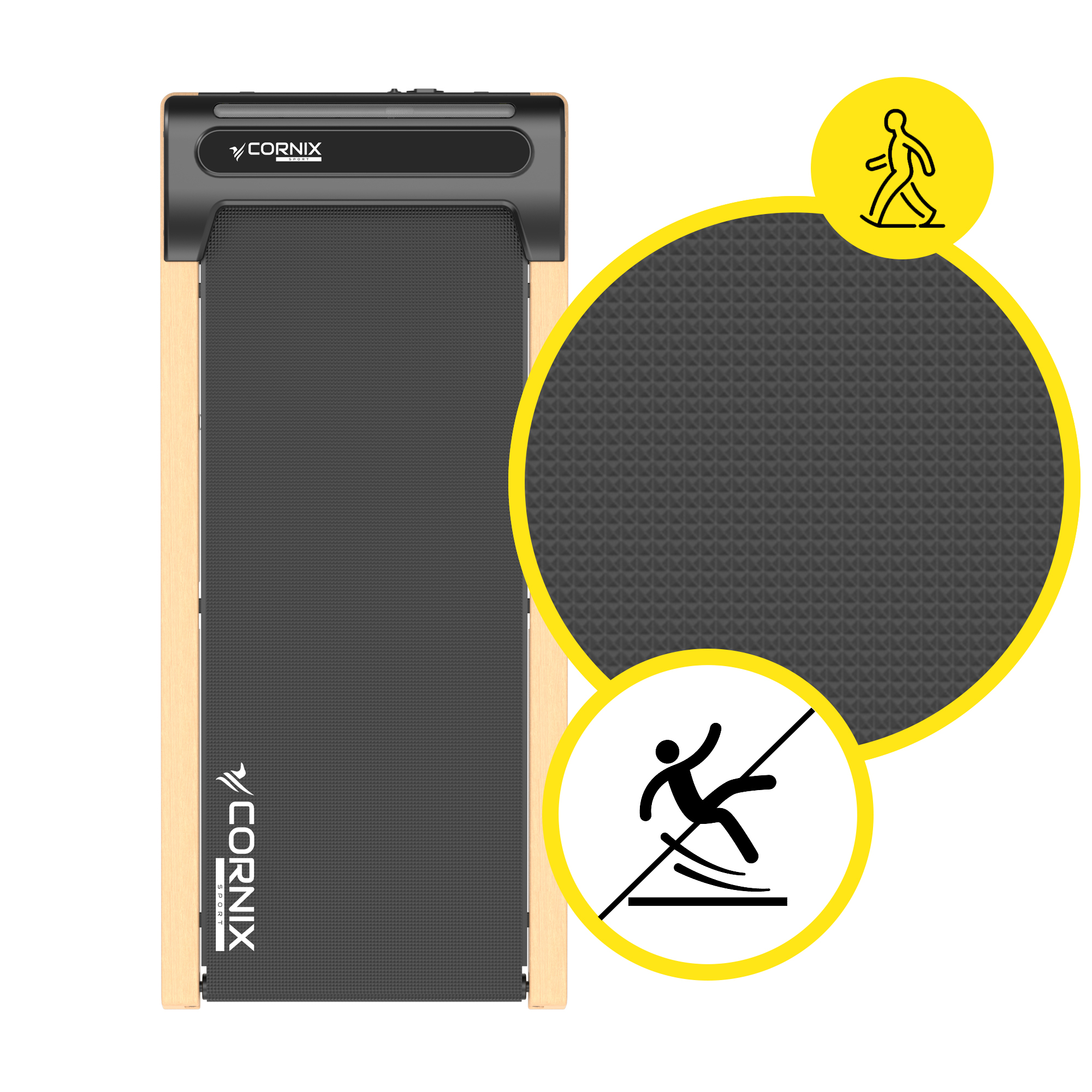 Бігова доріжка для ходьби Cornix Diana Walking Pad Oak Wood — фото 3