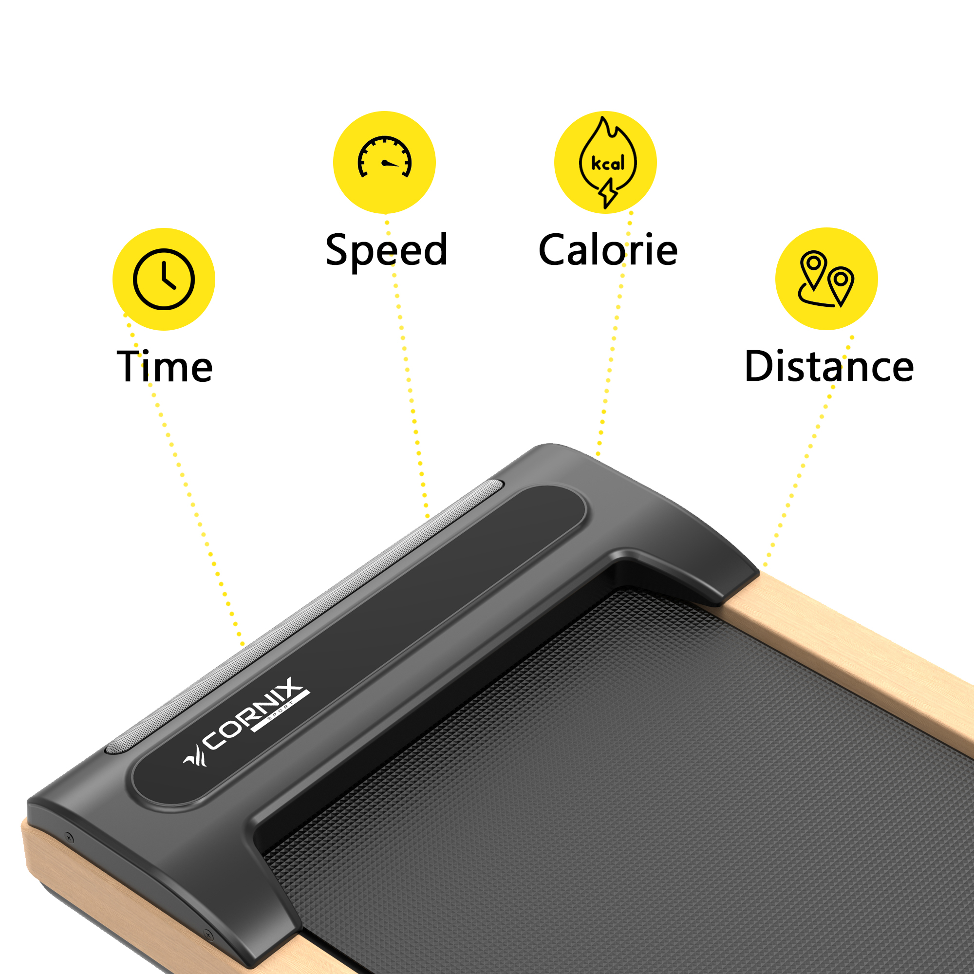 Бігова доріжка для ходьби Cornix Diana Walking Pad Oak Wood — фото 4