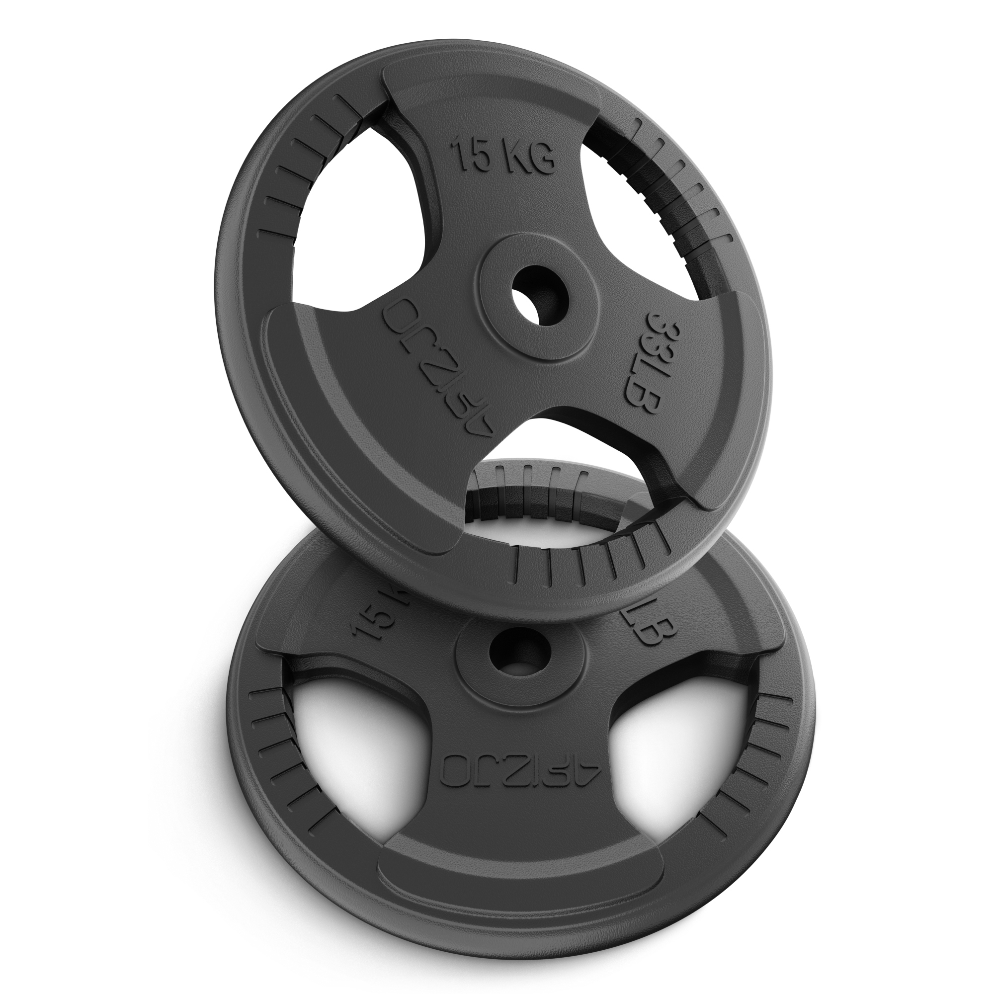 Диск металевий 4FIZJO 2 x 15 кг 26 мм Black (P-5905973401371) — мініатюра 9