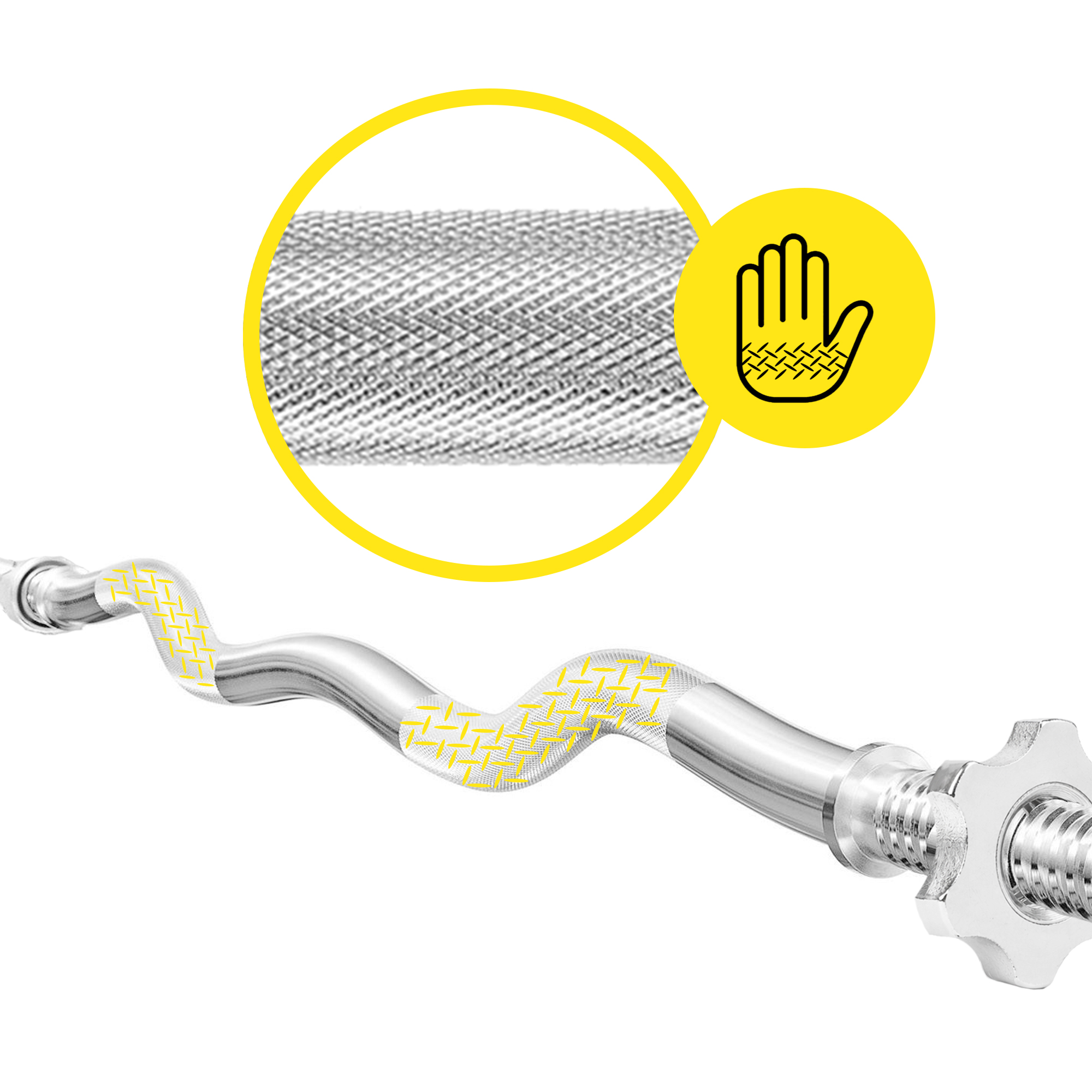Гриф для штанги W-подібний Cornix 120 см 25 мм XR-0413 — мініатюра 7