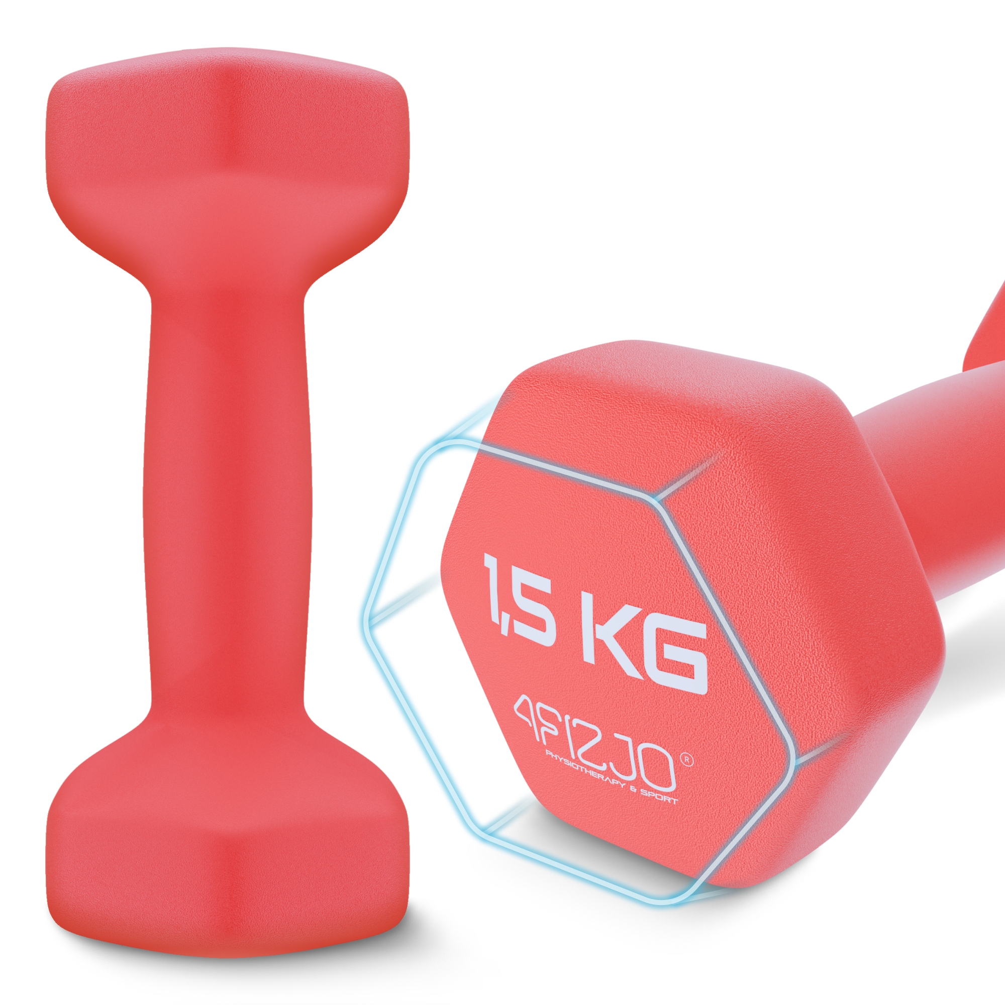 Гантелі вінілові 4FIZJO Classic 2 x 1.5 кг (P-5907739311962) — мініатюра 7