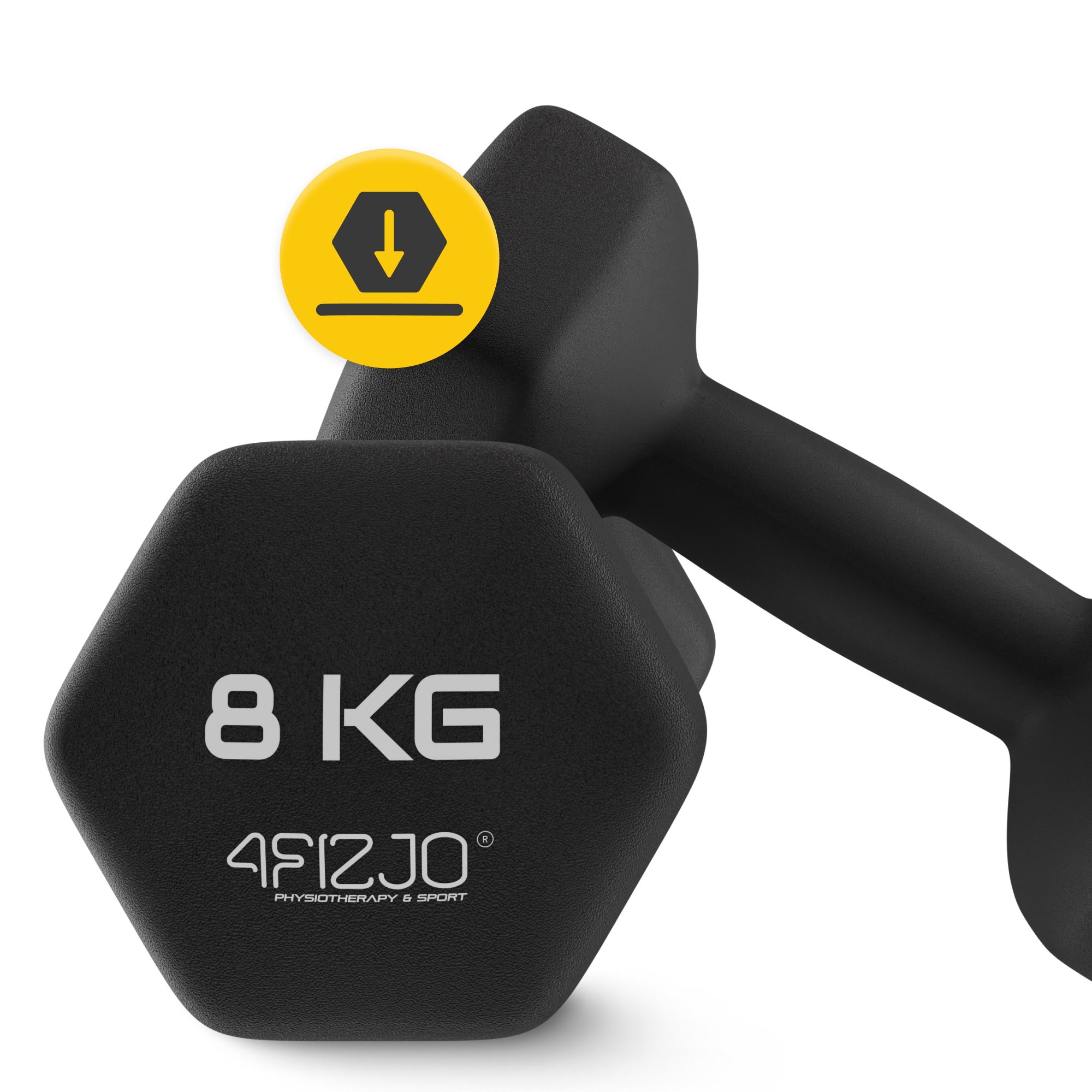 Гантелі вінілові 4FIZJO Classic 2 x 8 кг (P-5905973403214) — мініатюра 6