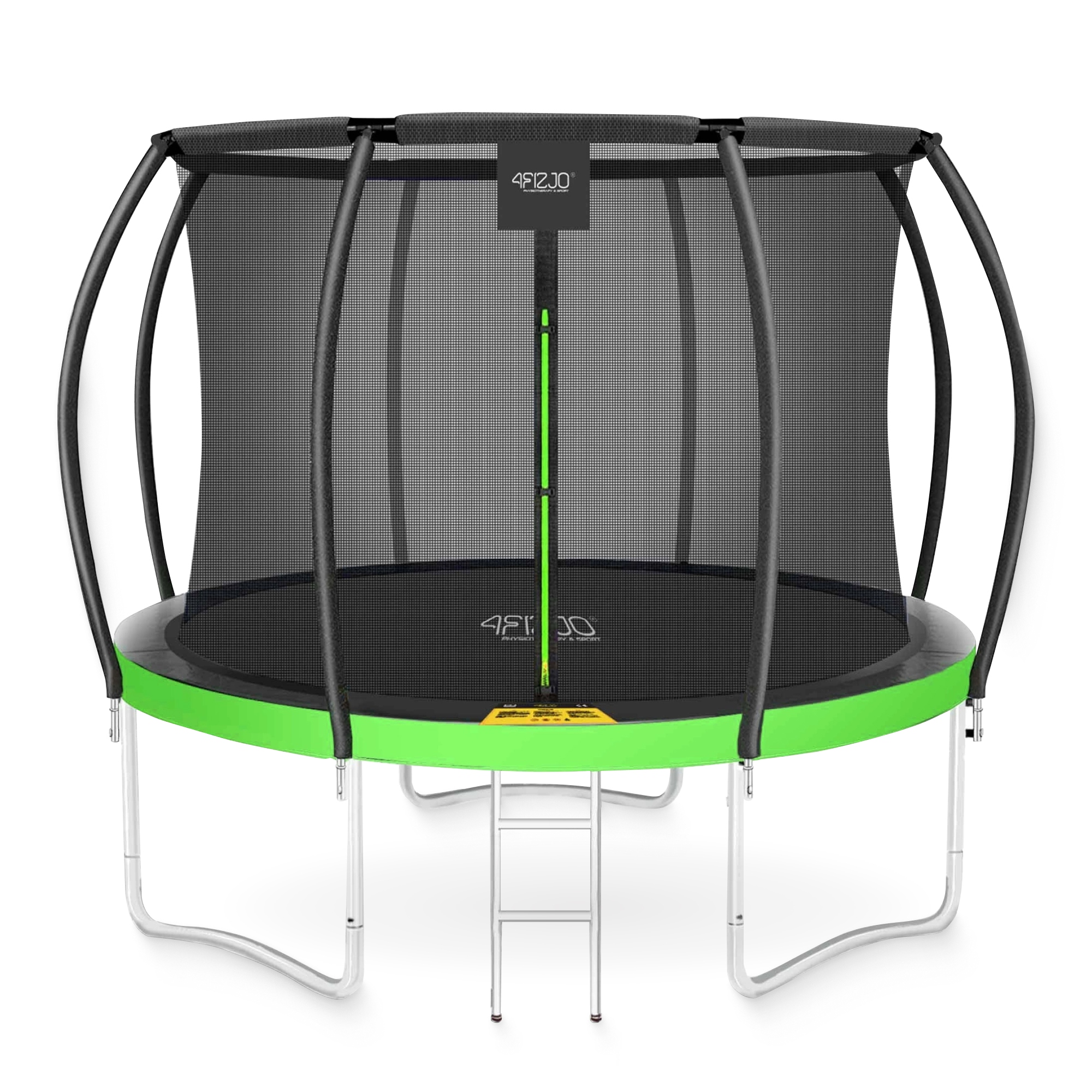 Батут із внутрішньою сіткою 4FIZJO PRO 10FT 312 см Black/Green (P-5907739314178) — фото 5