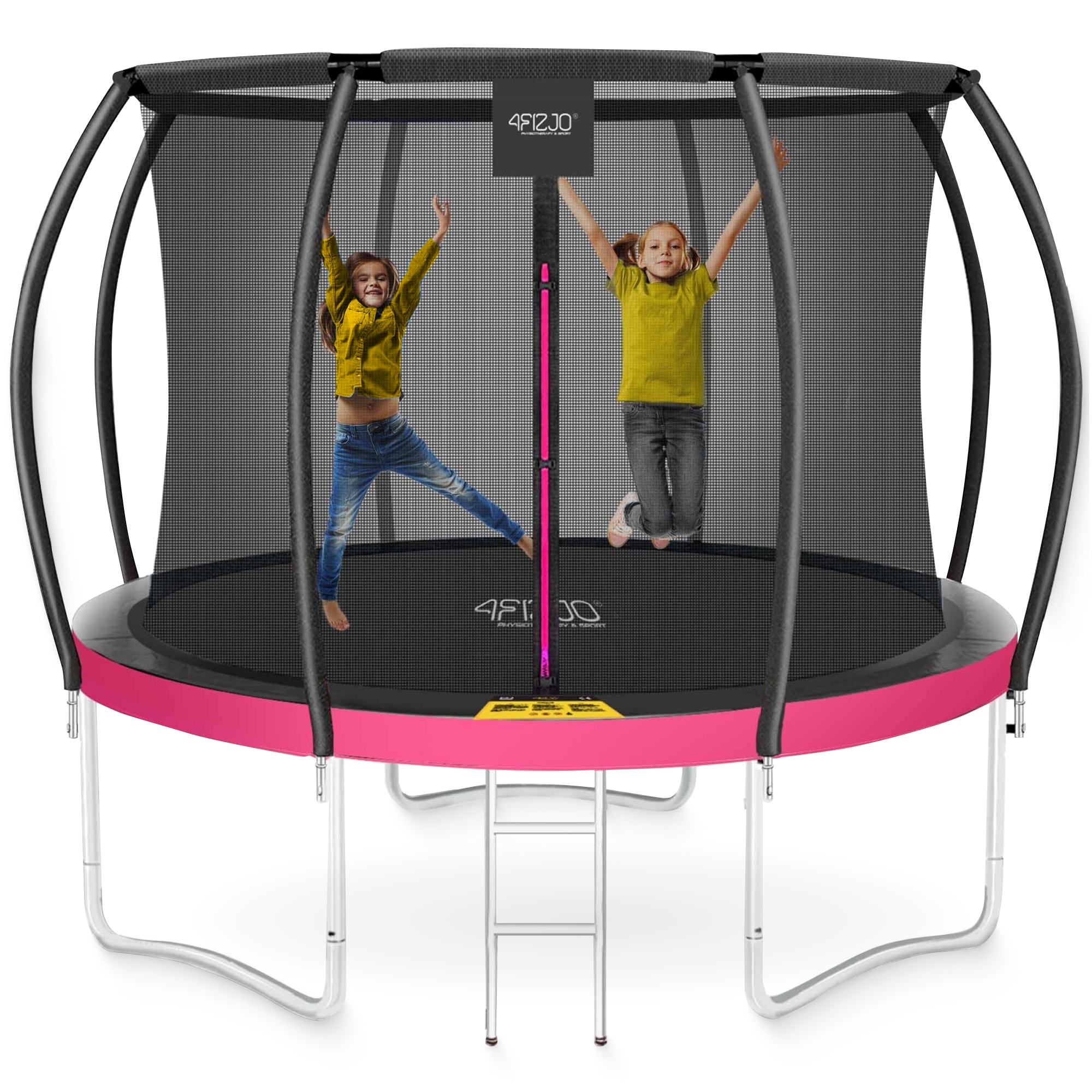 Батут із внутрішньою сіткою 4FIZJO PRO 10FT 312 см Black/Pink (P-5907739314604) — фото 1
